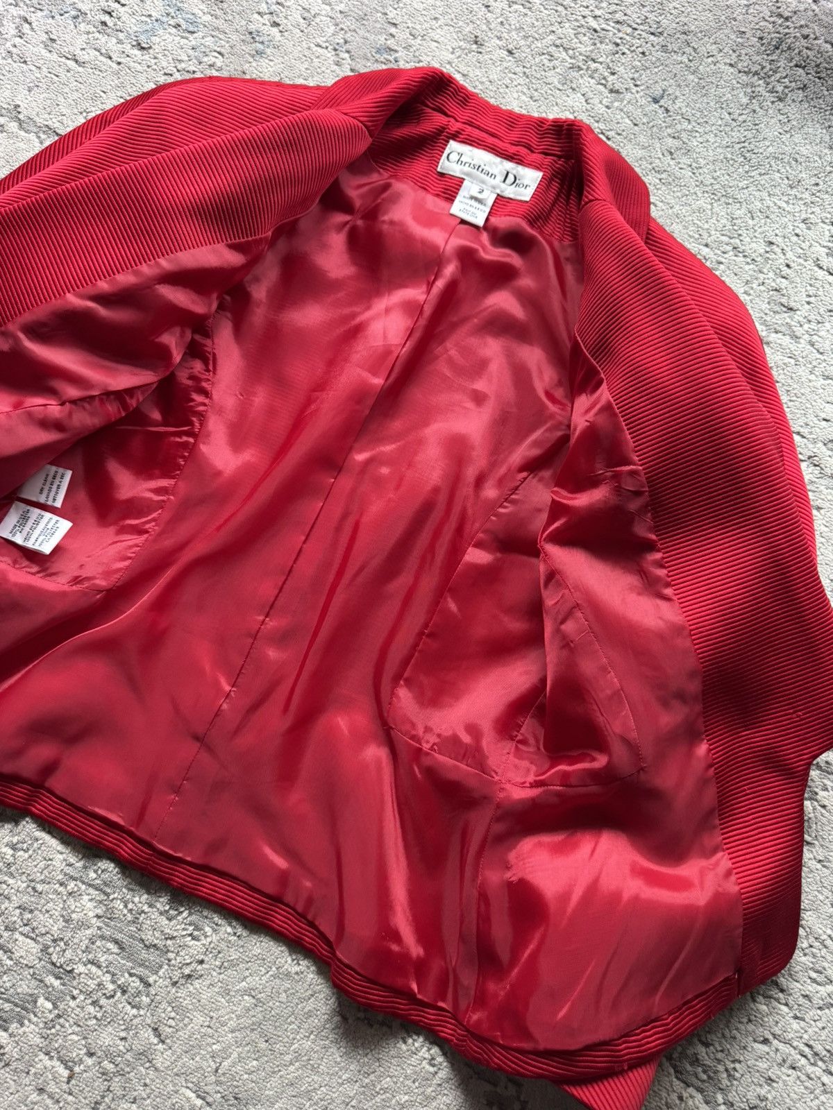 Christian Dior Monsieur Christian Dior Vintage Red Blazer Jacket Size 2 made in USA Size S / US 4 / IT 40 - 8 Thumbnail
