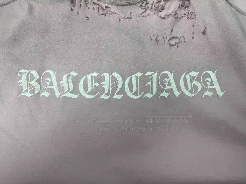 Balenciaga Balenciaga Letter Logo Embroidered Straight Short Sleeve S Size M / US 6-8 / IT 42-44 - 3 Thumbnail