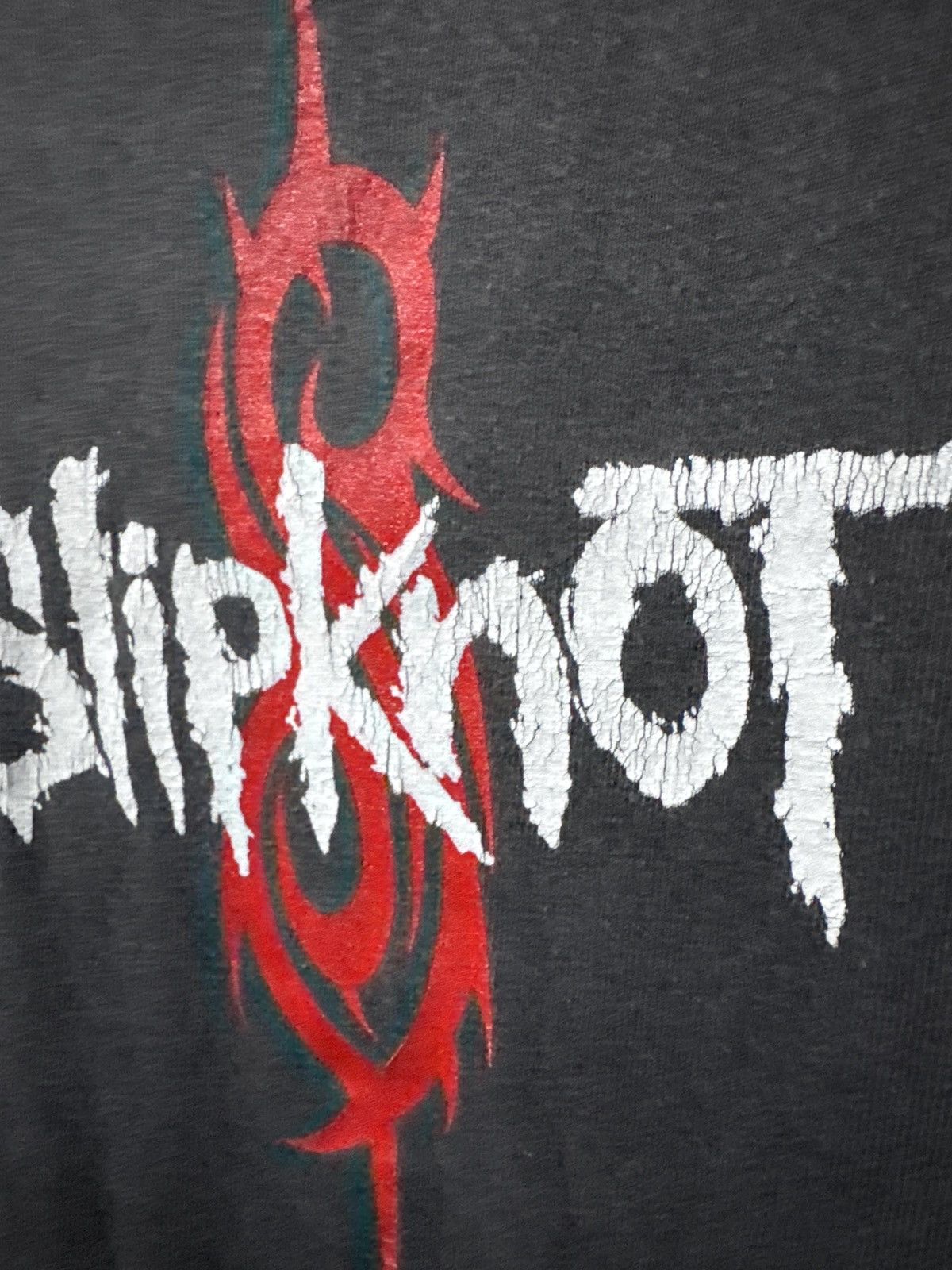 Band Tees Vintage 99's Slipknot Barcode Metal Band Logo Black Size US XL / EU 56 / 4 - 4 Thumbnail