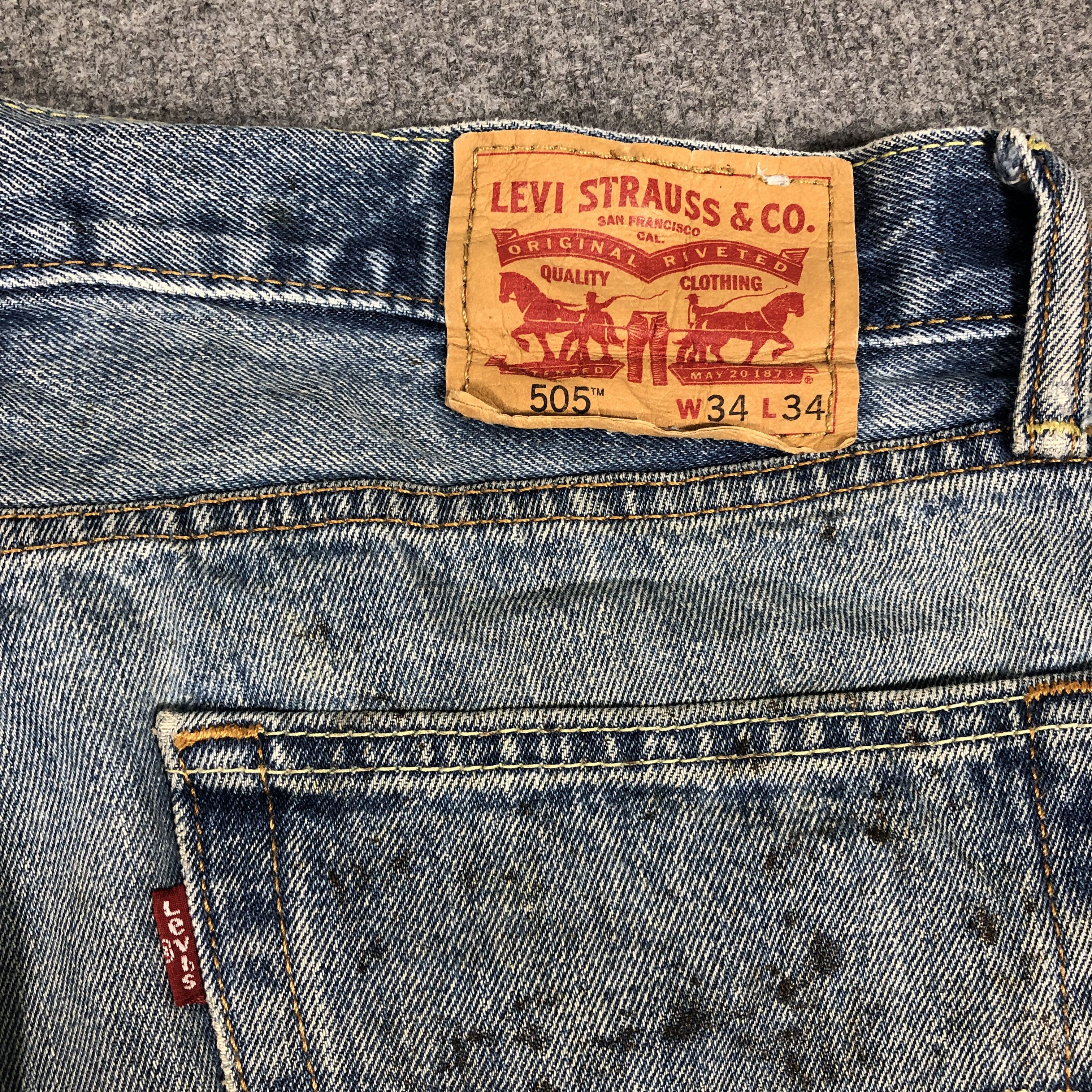Levi's × Vintage Vintage Levis 505 Jeans Dirty L1026 Size US 36 / EU 52 - 7 Thumbnail