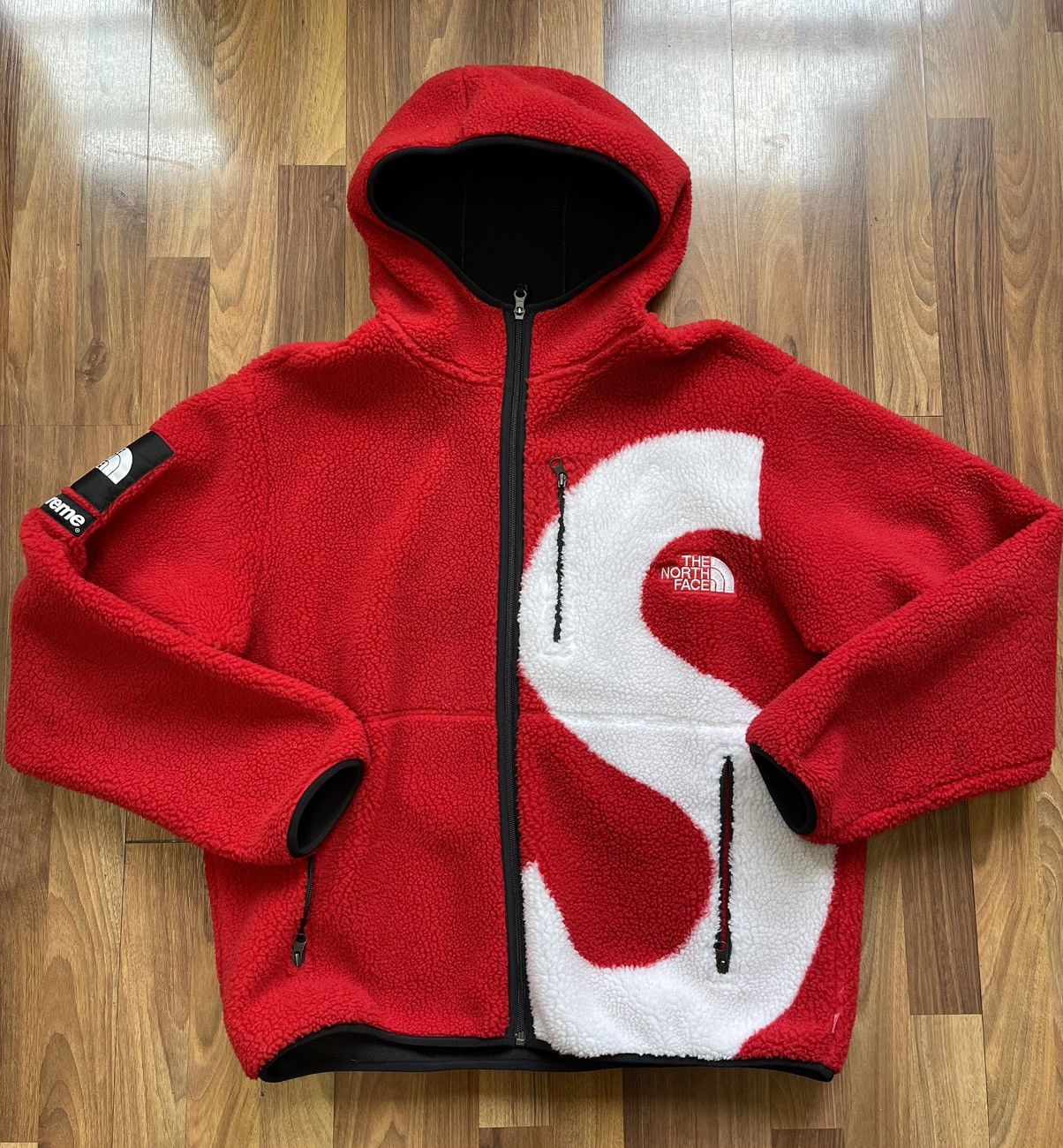 Supreme Supreme The North Face S Logo Fleece Jacket Red Size Large ...