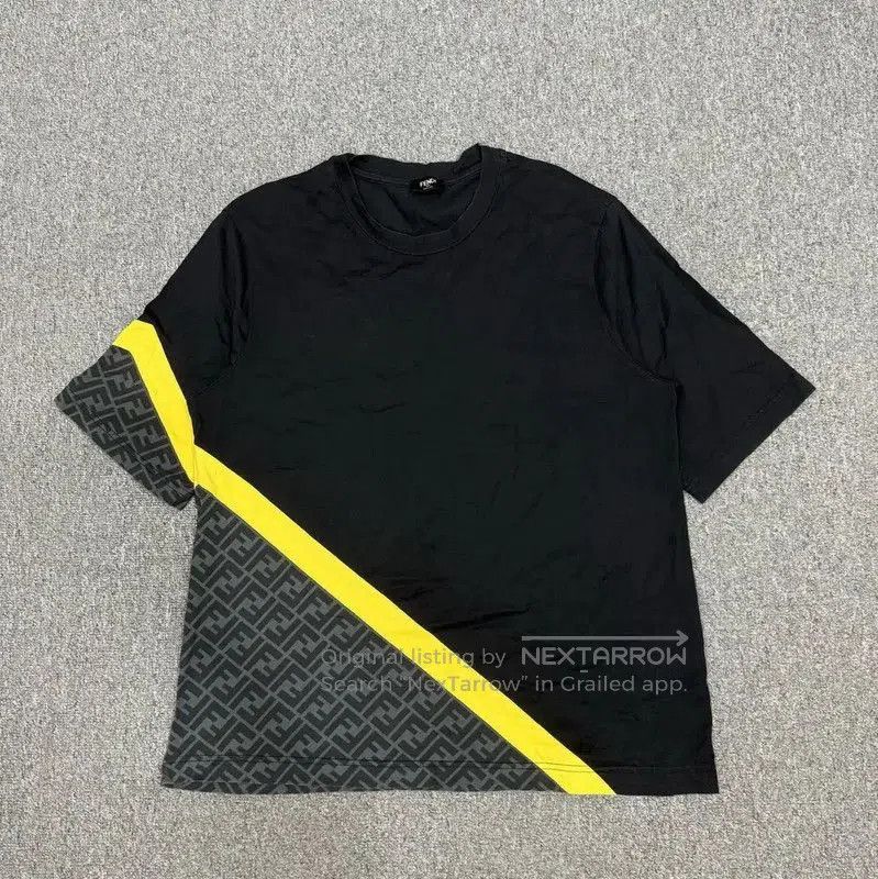 Fendi Fendi Black Cotton Men's T-Shirt with Graphic Detail . Size US L / EU 52-54 / 3 - 1 Thumbnail