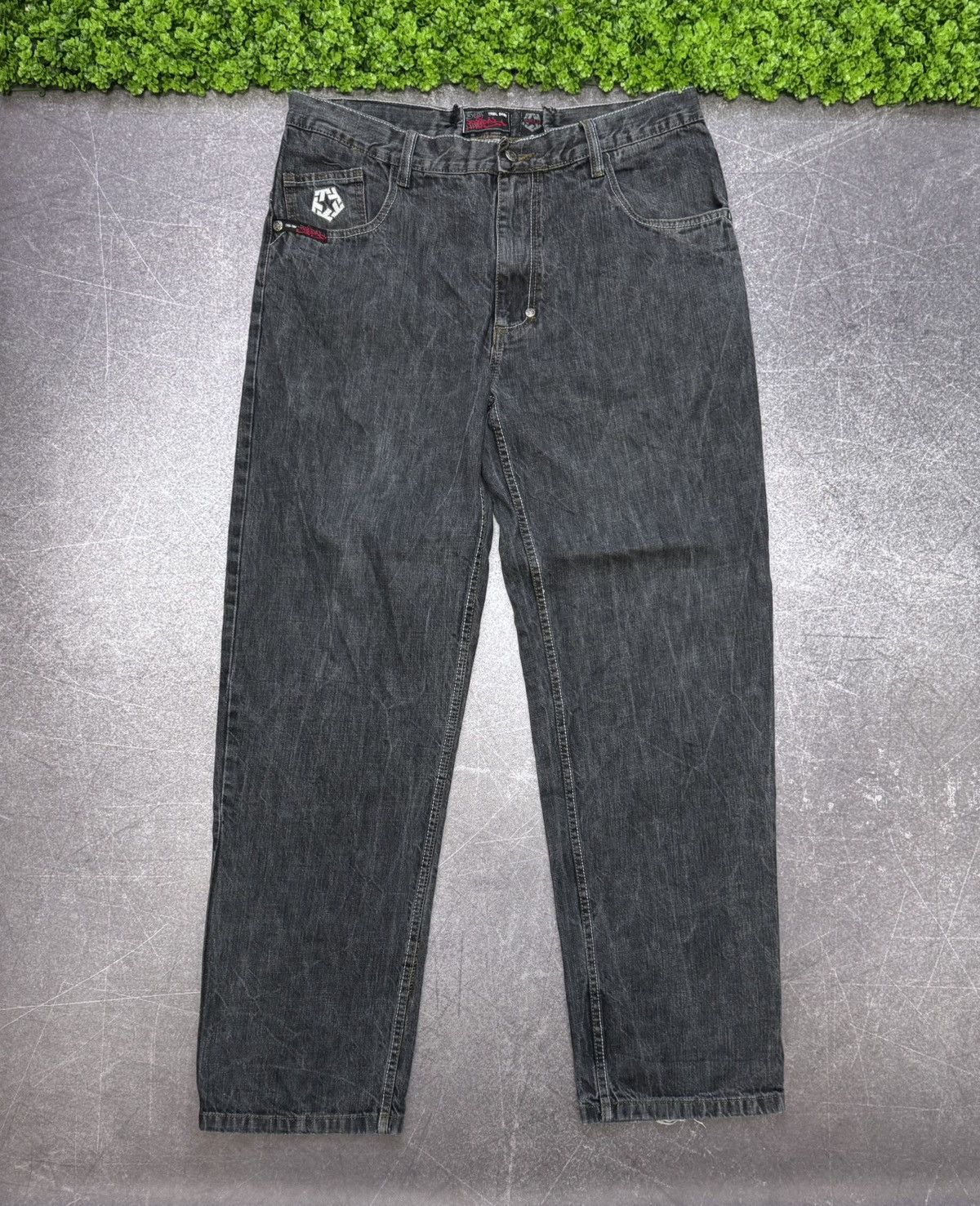 Japanese Brand distressed opium affliction style tribaldenim jeans Size US 34 / EU 50 - 2 Thumbnail