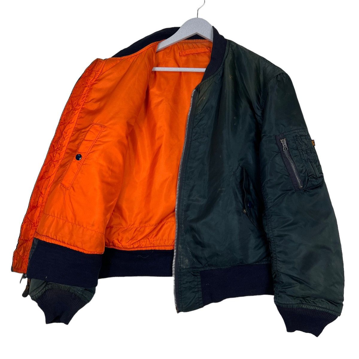 Alpha Industries 🔥 VINTAGE MA-1 ALPHA INDUSTRIES BOMBER JACKET MADE IN USA Size US L / EU 52-54 / 3 - 10 Thumbnail