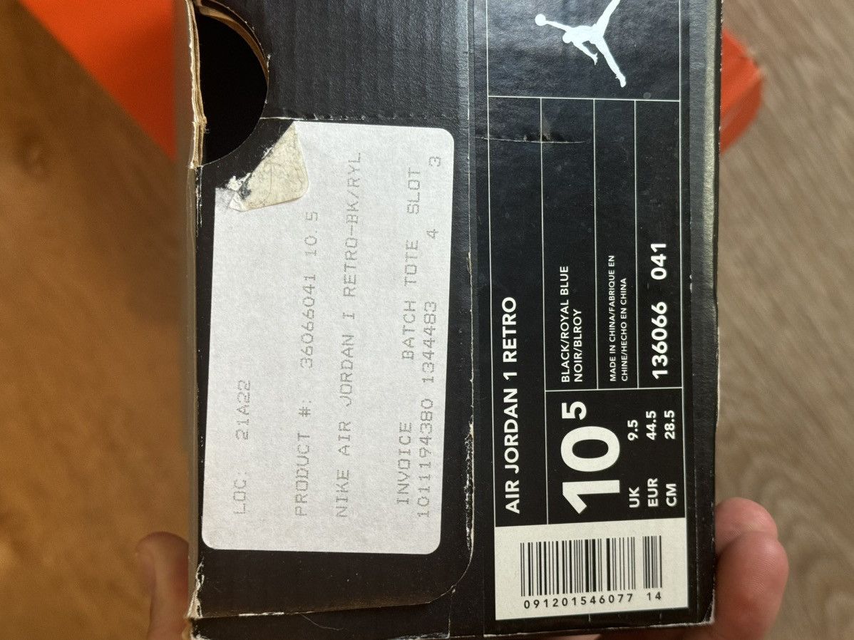 Jordan Brand × Nike 2001 Jordan 1 “Royal” Size US 10.5 / EU 43-44 - 6 Thumbnail