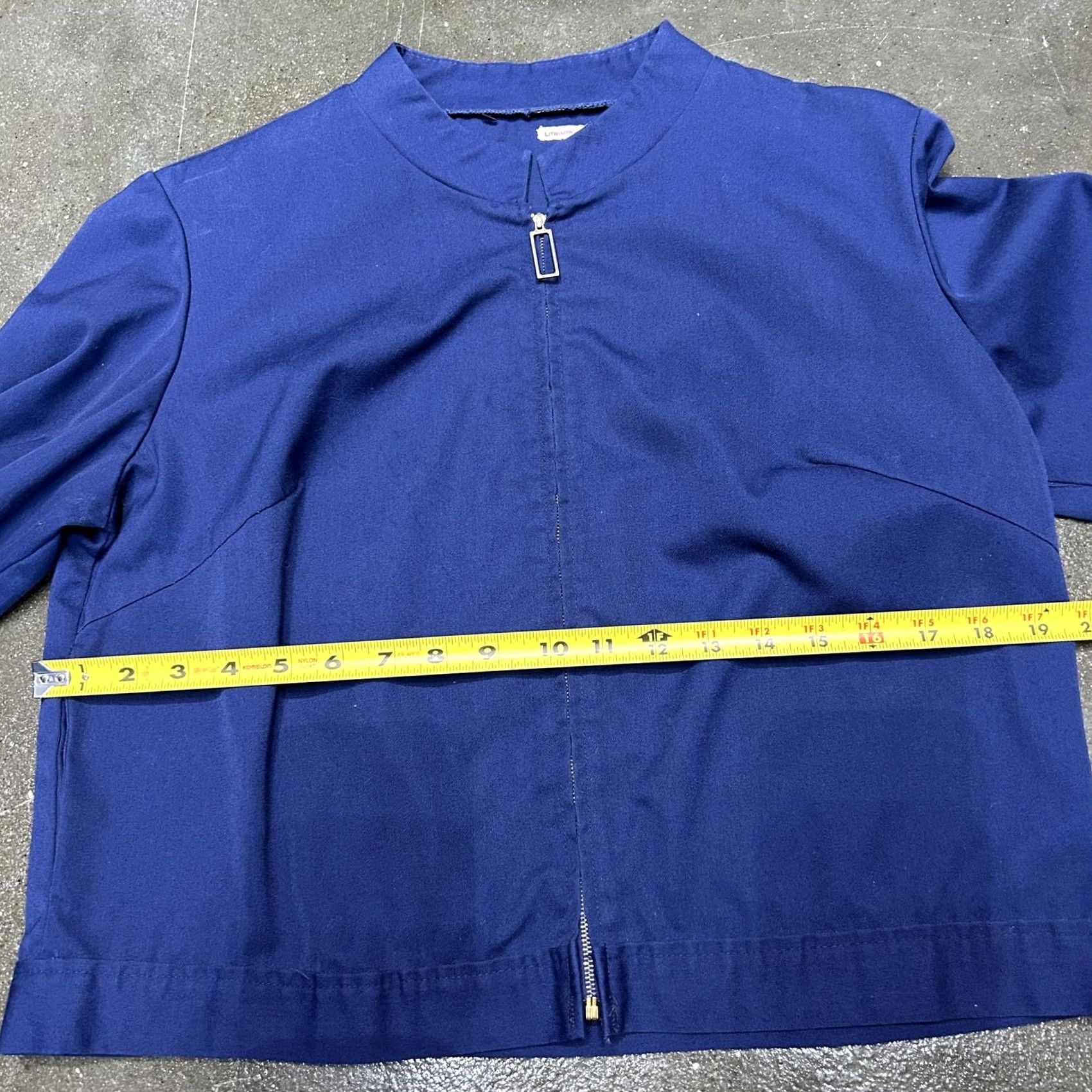 Vintage Litwinowicz Jacket Womens Medium Blue Cotton Twill Full Zip Collared Short Basic Jacket Womens M Blue Twill Zip Casual 90s? Size 32" / US 10 / IT 46 - 5 Thumbnail