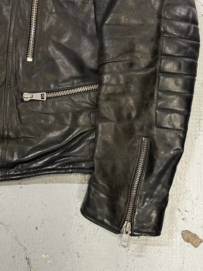 Gucci 2000s Gucci Brown Asymmetrical Zip Biker Leather Jacket Size US M / EU 48-50 / 2 - 8 Thumbnail