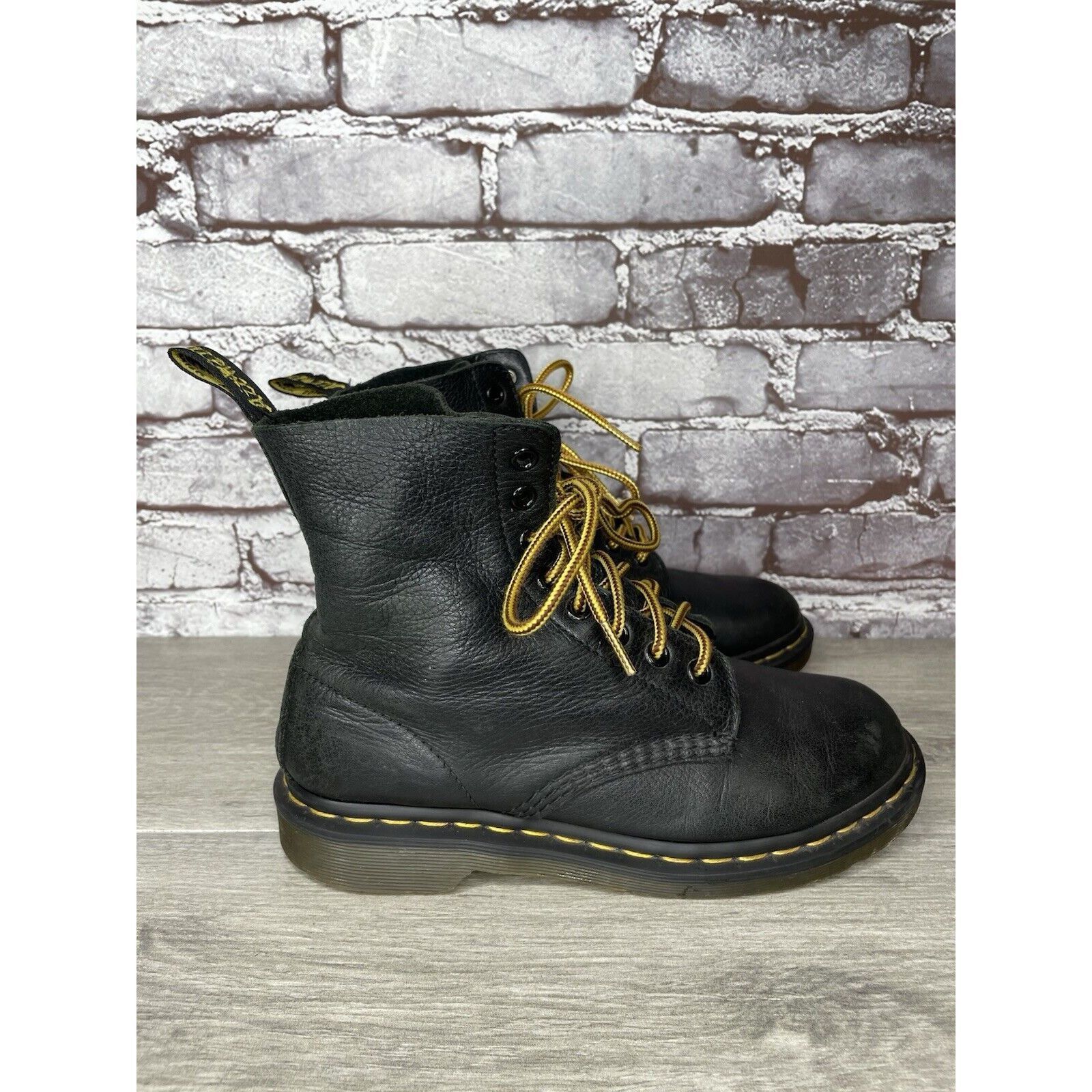 Dr. Martens Dr Doc Marten’s Pascal Black Leather Lace Up Combat Boots Wo Size US 7 / IT 37 - 22 Thumbnail