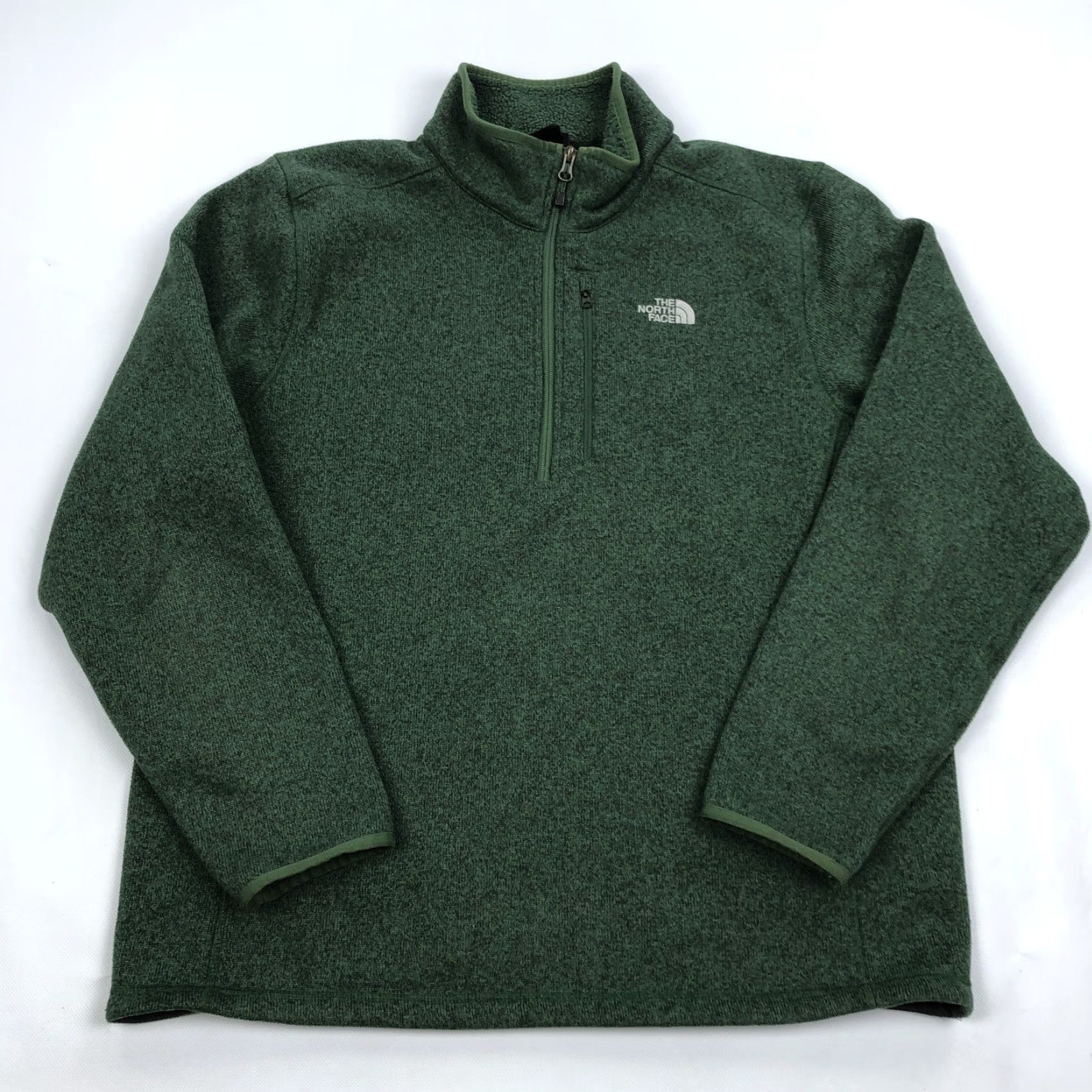 The North Face The North Face Men's XL Green 1/4 Zip Fleece Pullover Sweater Jacket Hoodie Breathing Outdoor Sports Size US XL / EU 56 / 4 - 2 Thumbnail