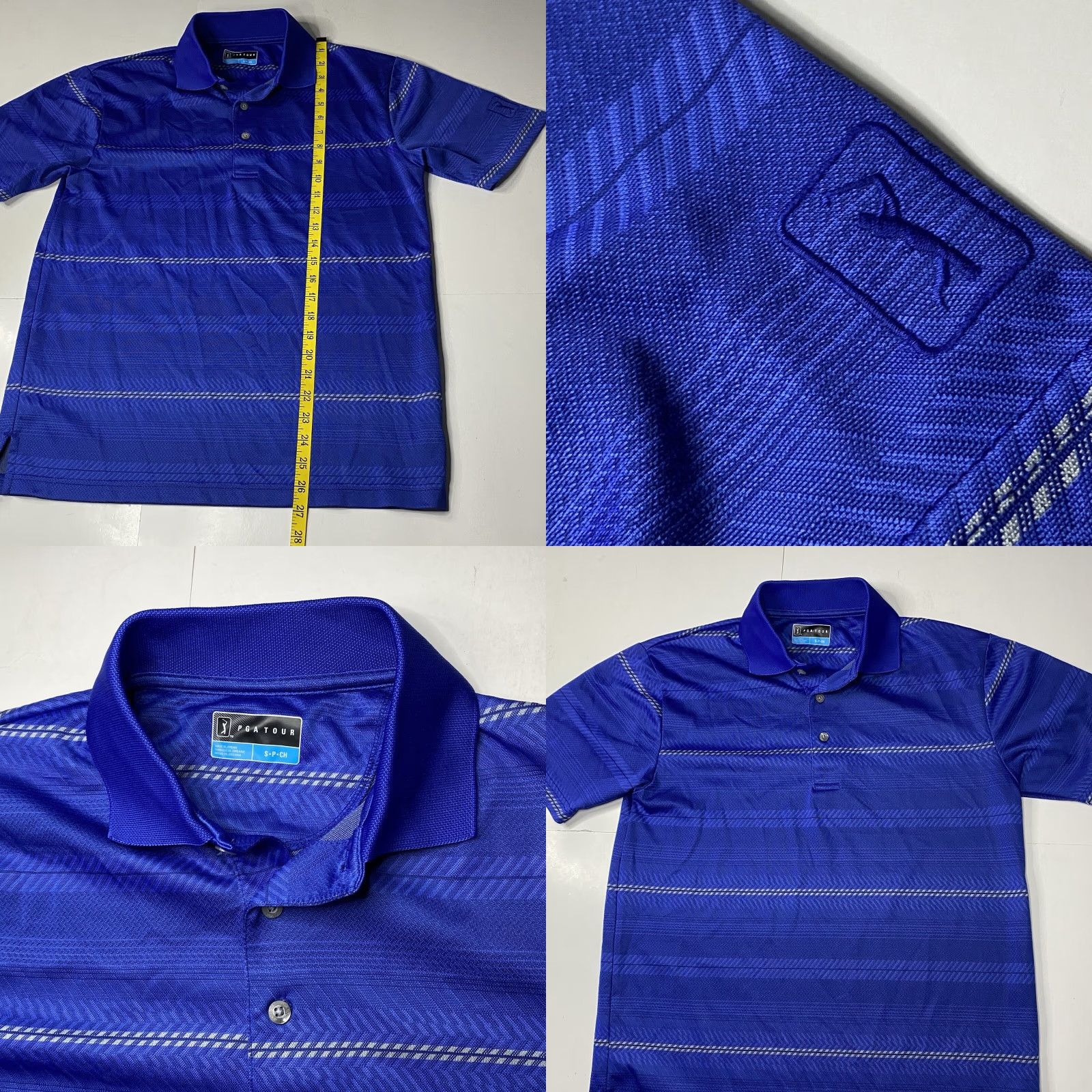 PGA Tour PGA TOUR Polo Shirt Men Short Sleeve Blue Small Tropical Golf Shirt Size US S / EU 44-46 / 1 - 8 Thumbnail