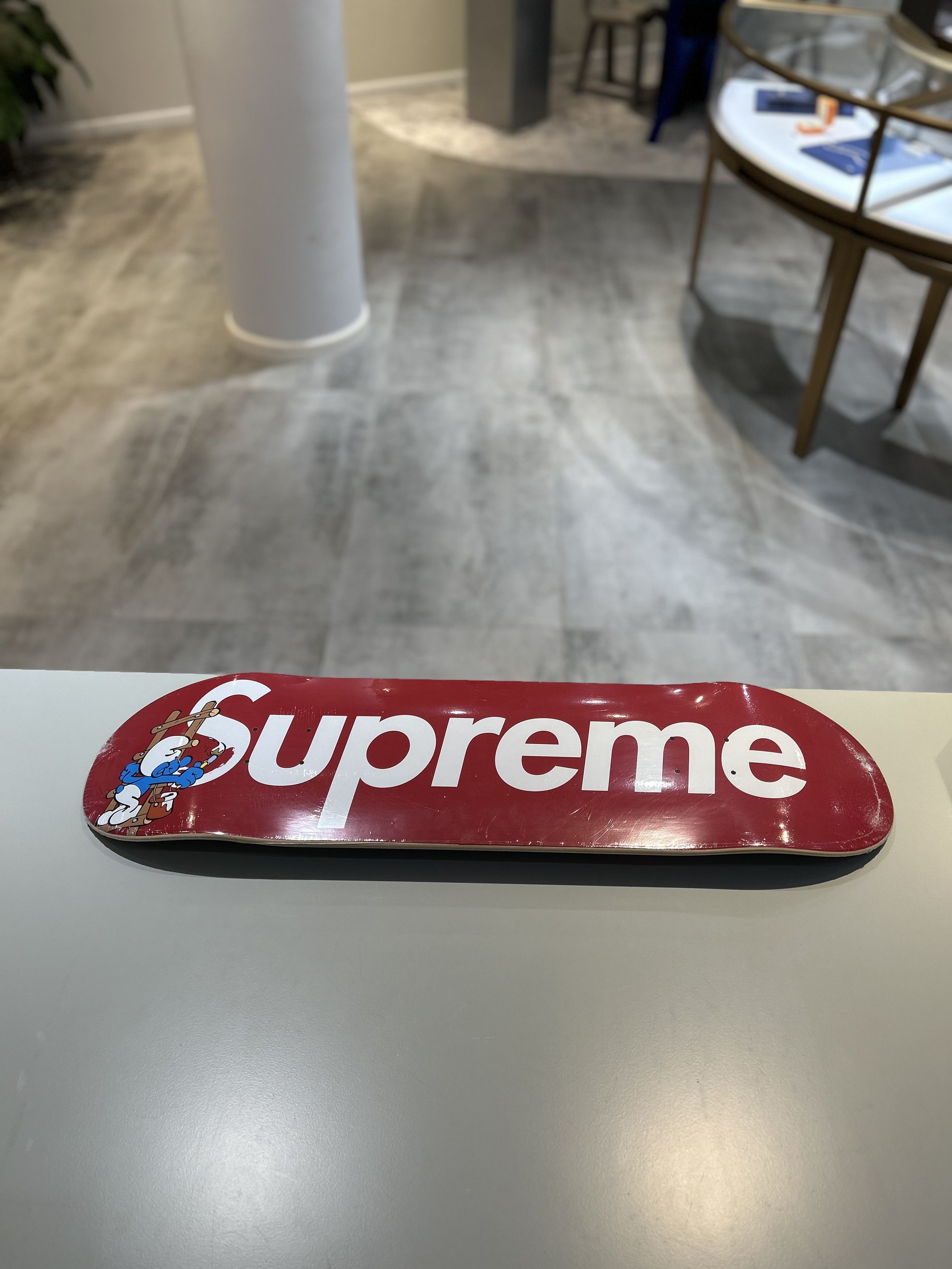 Supreme Supreme Smurfs Skateboard Red | Grailed