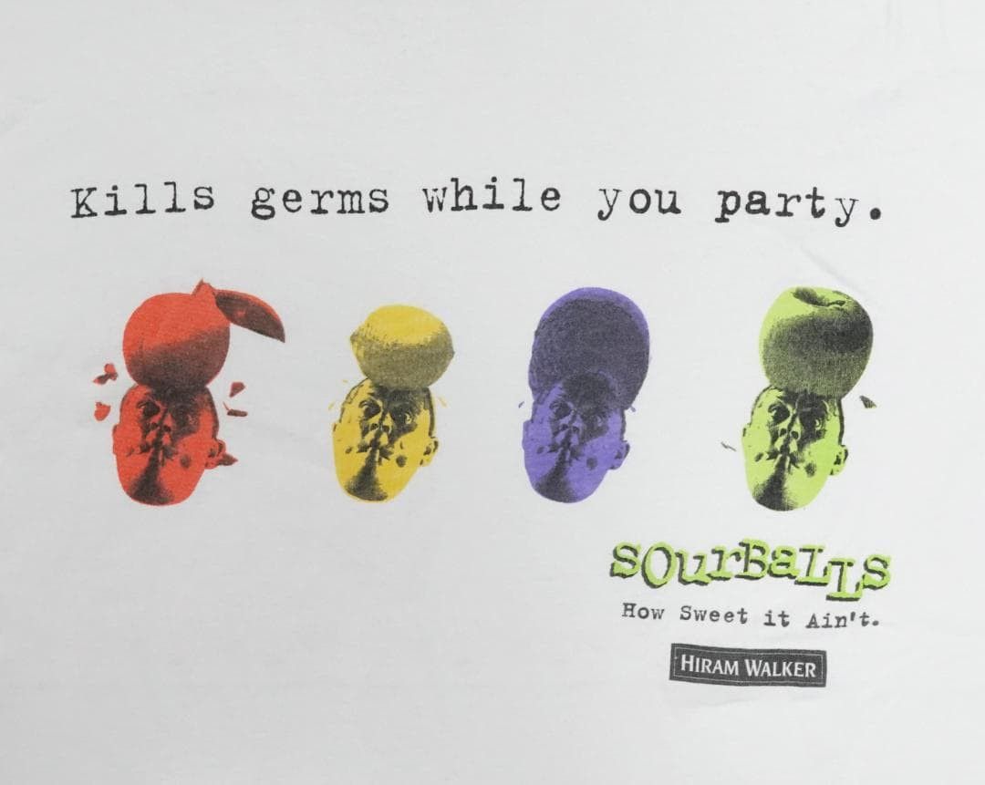 Vintage 90's Sourballs Tシャツ 企業 ビンテージ Size US M / EU 48-50 / 2 - 2 Thumbnail