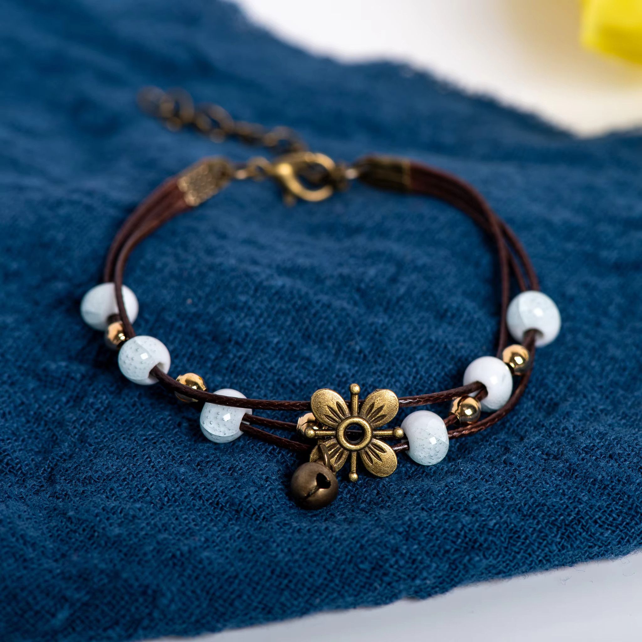 Jewelry Handmade Ceramic Beaded Bracelet Size ONE SIZE - 1 Thumbnail