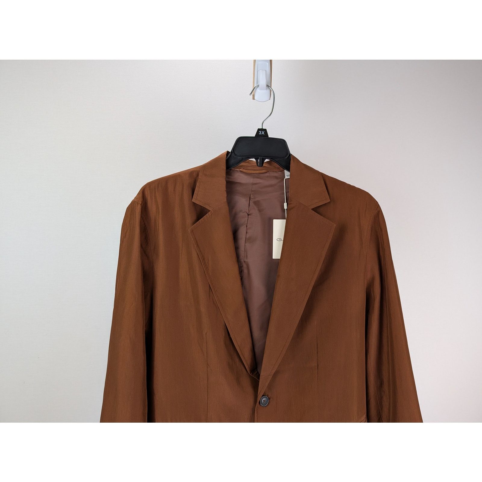 Gant o1rshd1 CC20 Relaxed Silk Suit Blazer Jacket in Cognac Brown Size US S / EU 44-46 / 1 - 3 Thumbnail