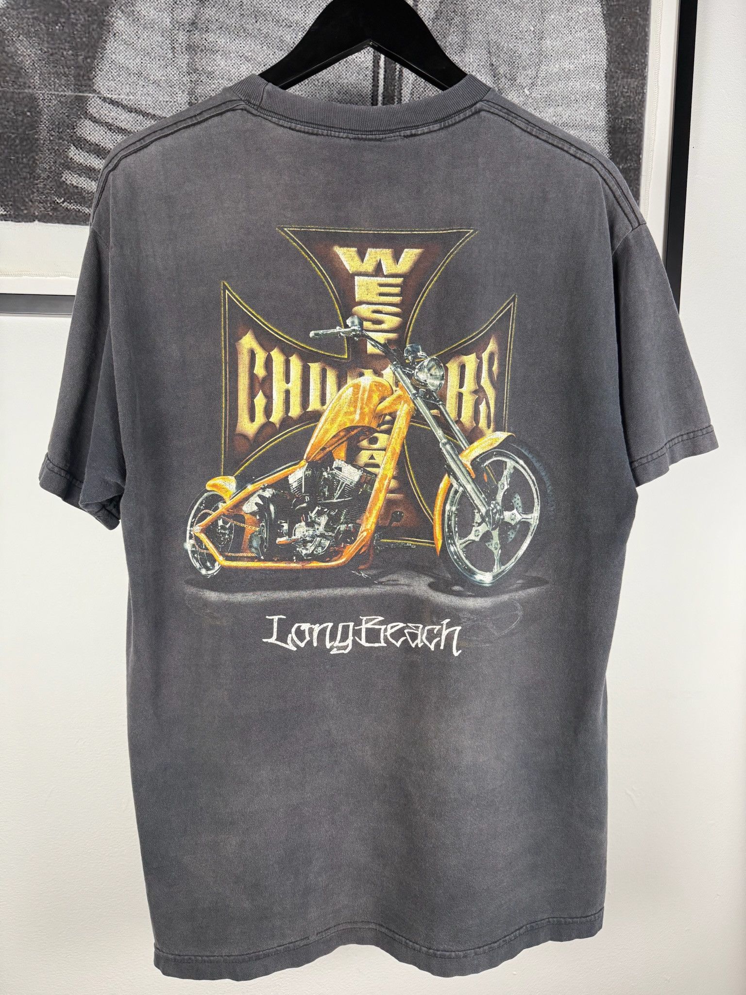Vintage 🚭90s THRASHED STAPLE🚭 FADER WEST COAST CHOPPERS LOGO SHIRT Size US L / EU 52-54 / 3 - 4 Thumbnail
