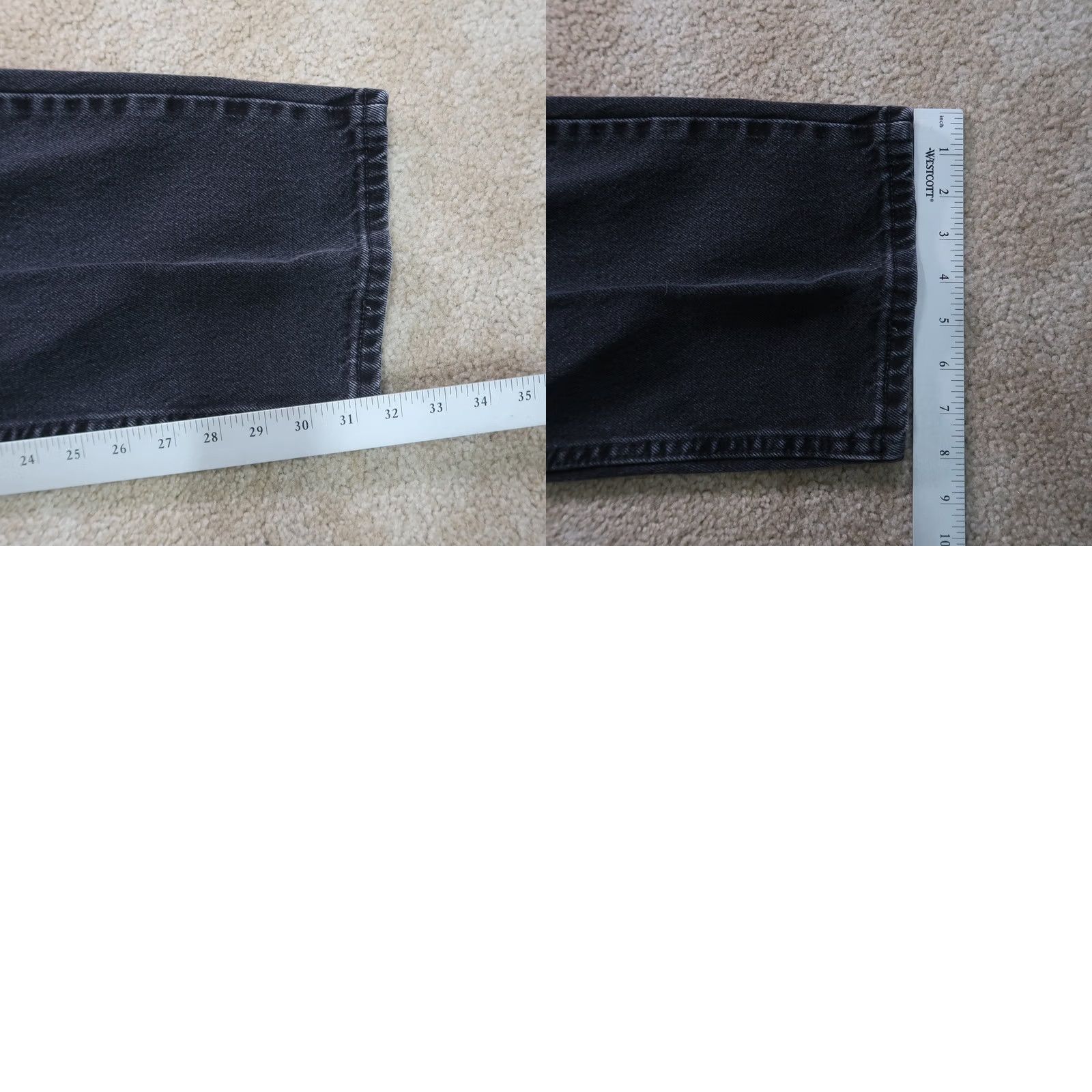 Wrangler Wrangler Jeans Straight 36x32 Black Denim 5-Pocket Relaxed Mens Jeans 36 Regular Waist Inseam 32 Denim Pants Men Size US 36 / EU 52 - 8 Thumbnail