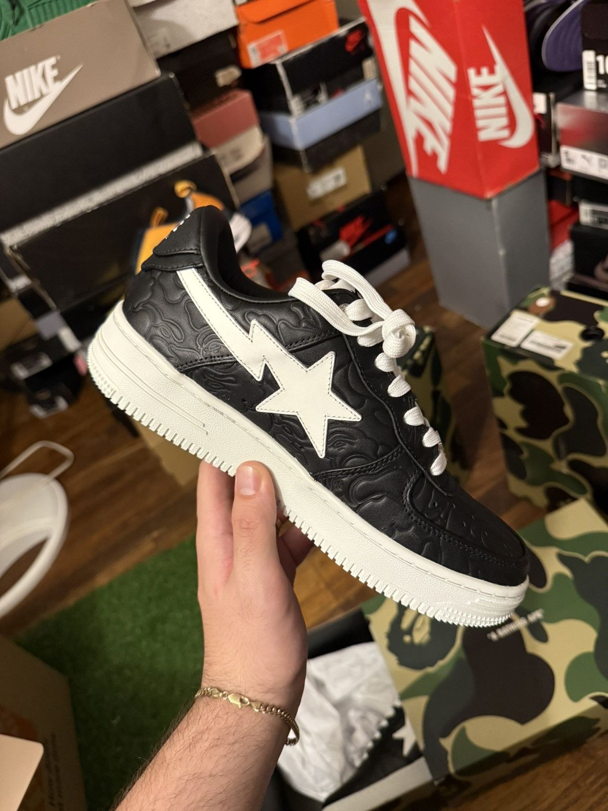 Bape Bapesta Black size 8 Size US 10 / EU 43 - 7 Thumbnail