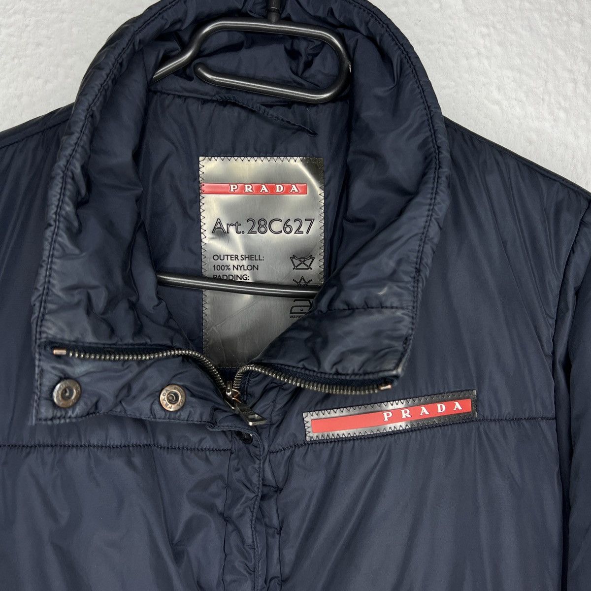Prada Prada Milano Puffer Jacket Nylon Navy Logo Retro Y2K Drill Size M / US 6-8 / IT 42-44 - 4 Thumbnail