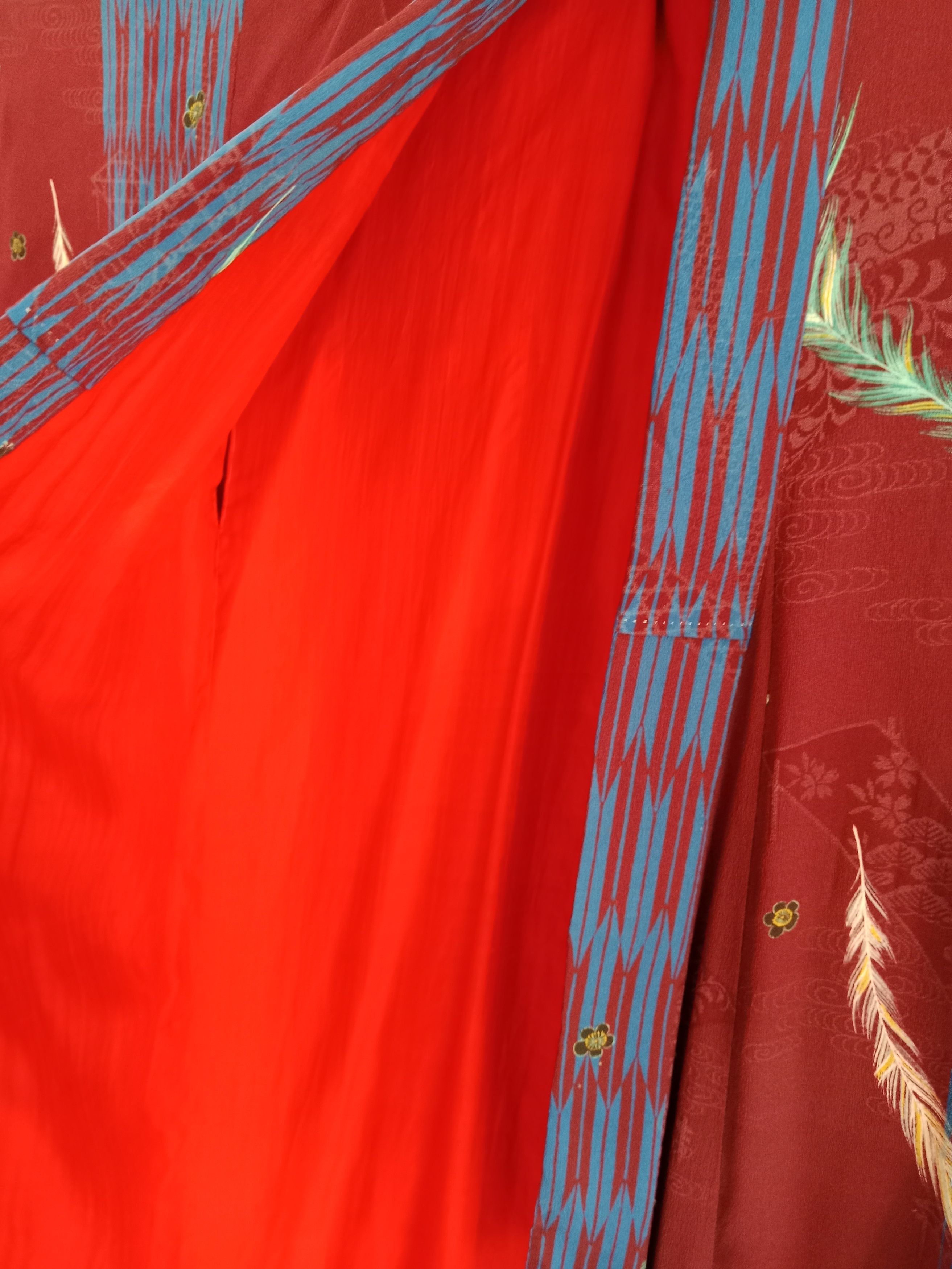 Japanese Brand × Vintage Vintage Yukata Silk Kimono Nice Motif Japanese Brand Size ONE SIZE - 9 Thumbnail