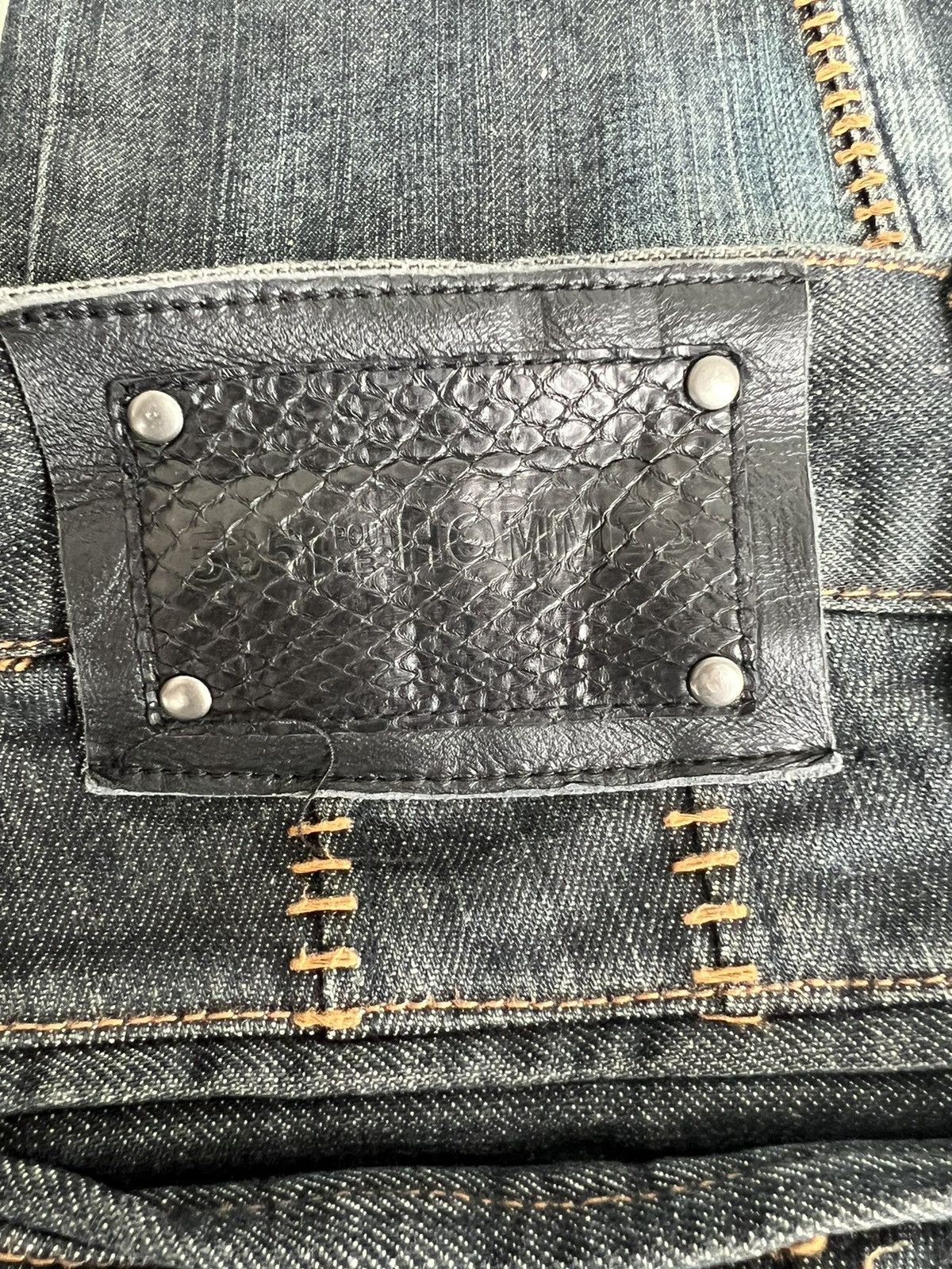 5351 POUR LES HOMMES Y2K 5351 Pour Les Hommes Big Flare Hem Stitching Denim Jeans Size US 34 / EU 50 - 12 Thumbnail