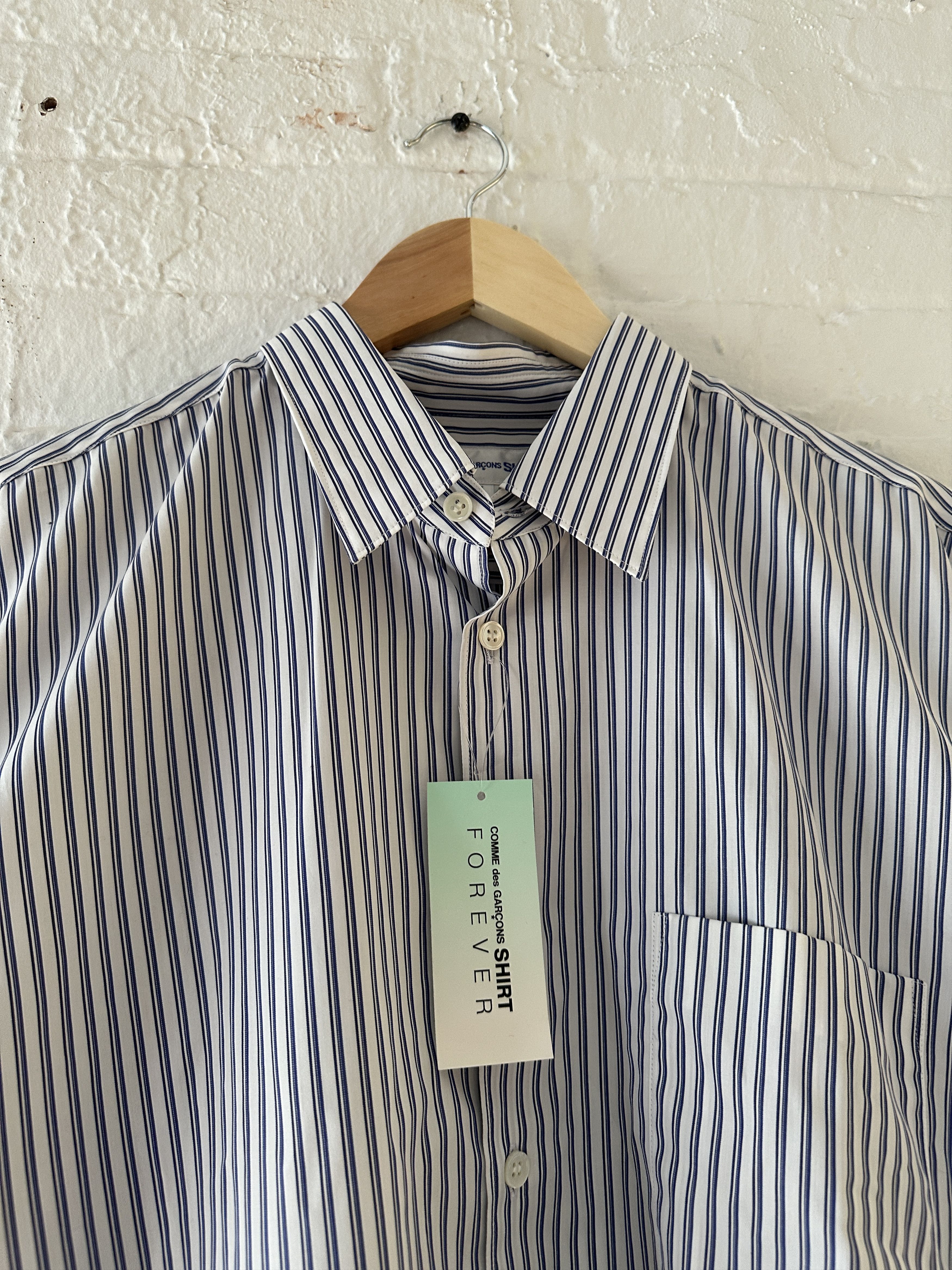 Comme des Garcons Comme des Garcons Striped Oversized Button Up Shirt Size US XL / EU 56 / 4 - 2 Thumbnail