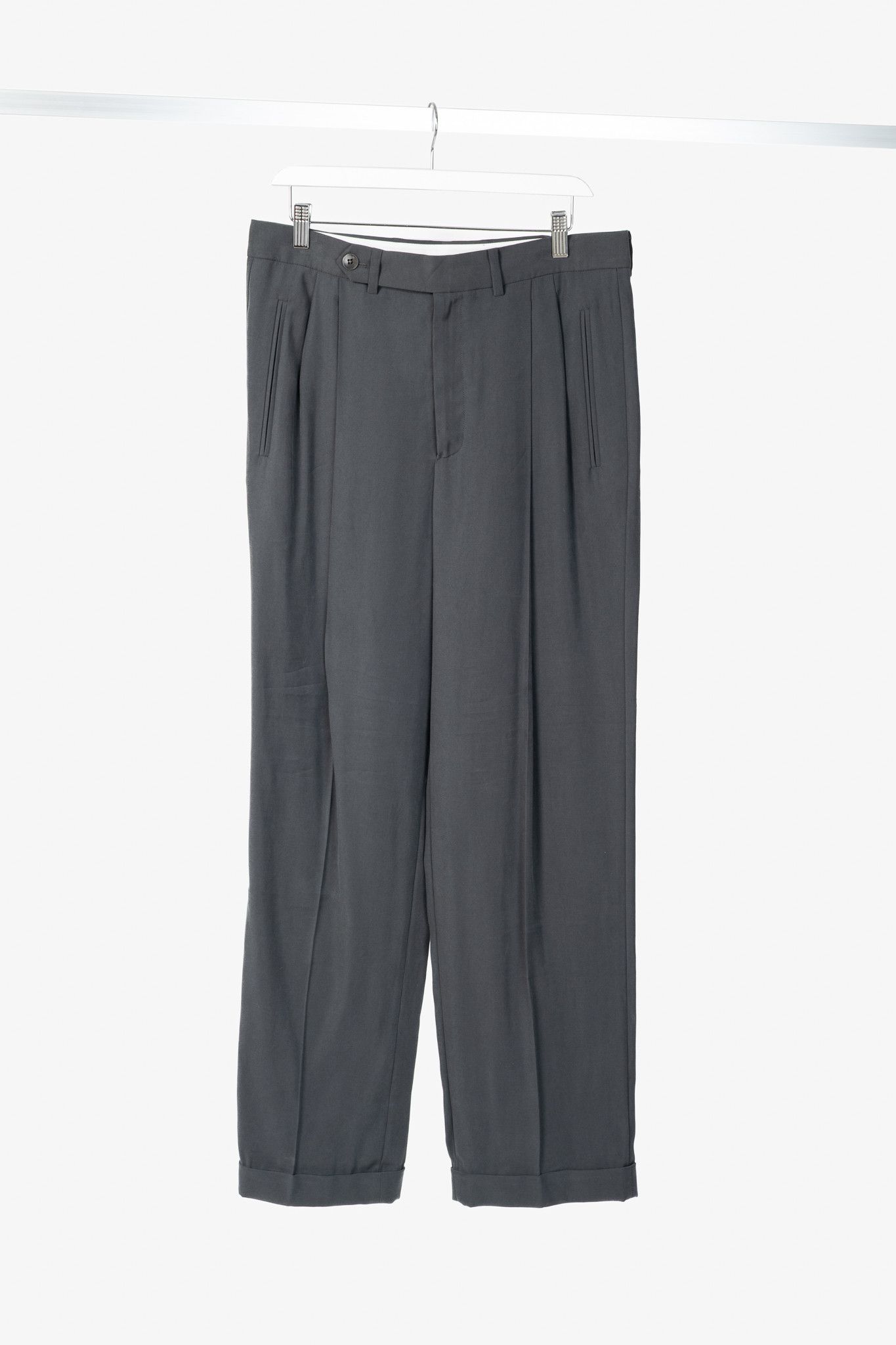 Tibi Tibi "Derrick Men's" Steel Grey Fluid Suiting Trouser Size 27" / US 4 / IT 40 - 1 Thumbnail