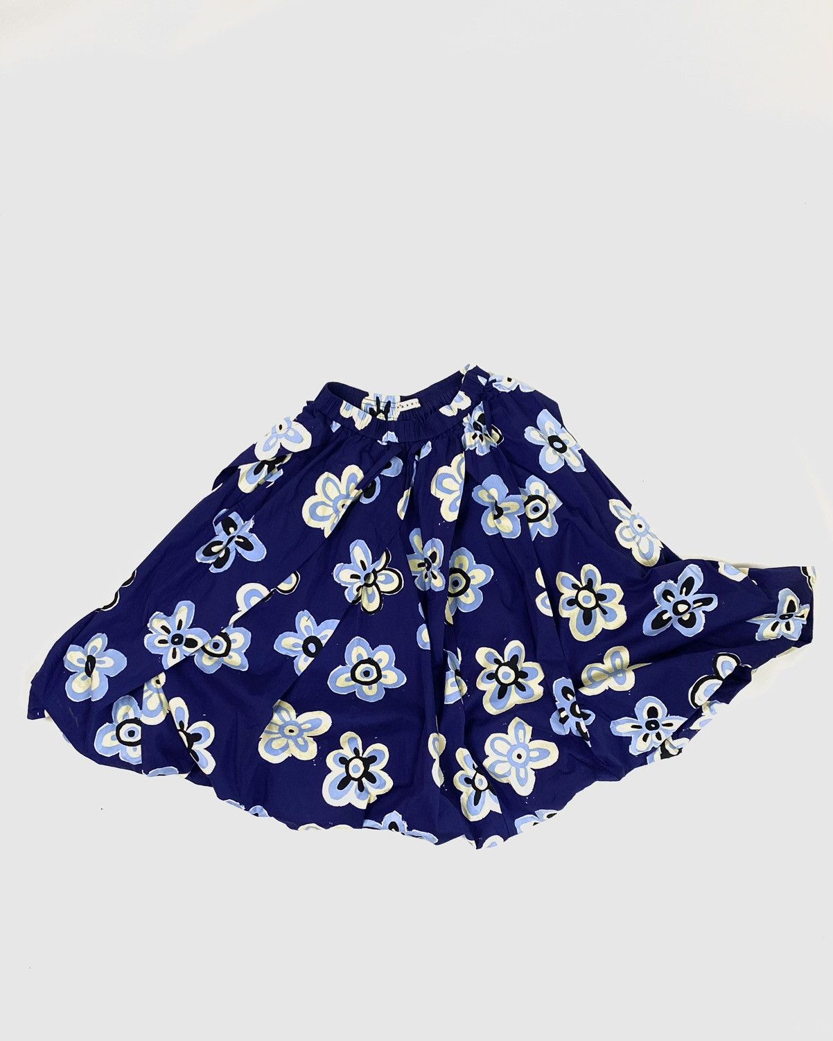 Marni × Uniqlo Marni Uniqlo Balloon Shape Flower Print Skirt Blue Size 27" / US 4 / IT 40 - 5 Thumbnail