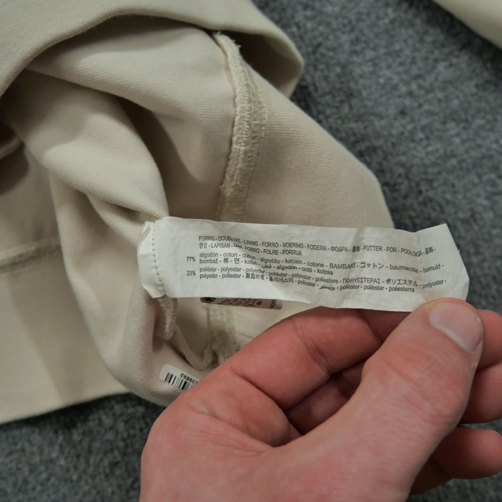 Zara Zara Hoodie Mens Large Tan Cream Pullover Hooded Crew Neck Sweatshirt Logo Classic Unisex Adults L Beige Sty le: Pullover, Hoodie - 90s/ -None Size US L / EU 52-54 / 3 - 5 Thumbnail