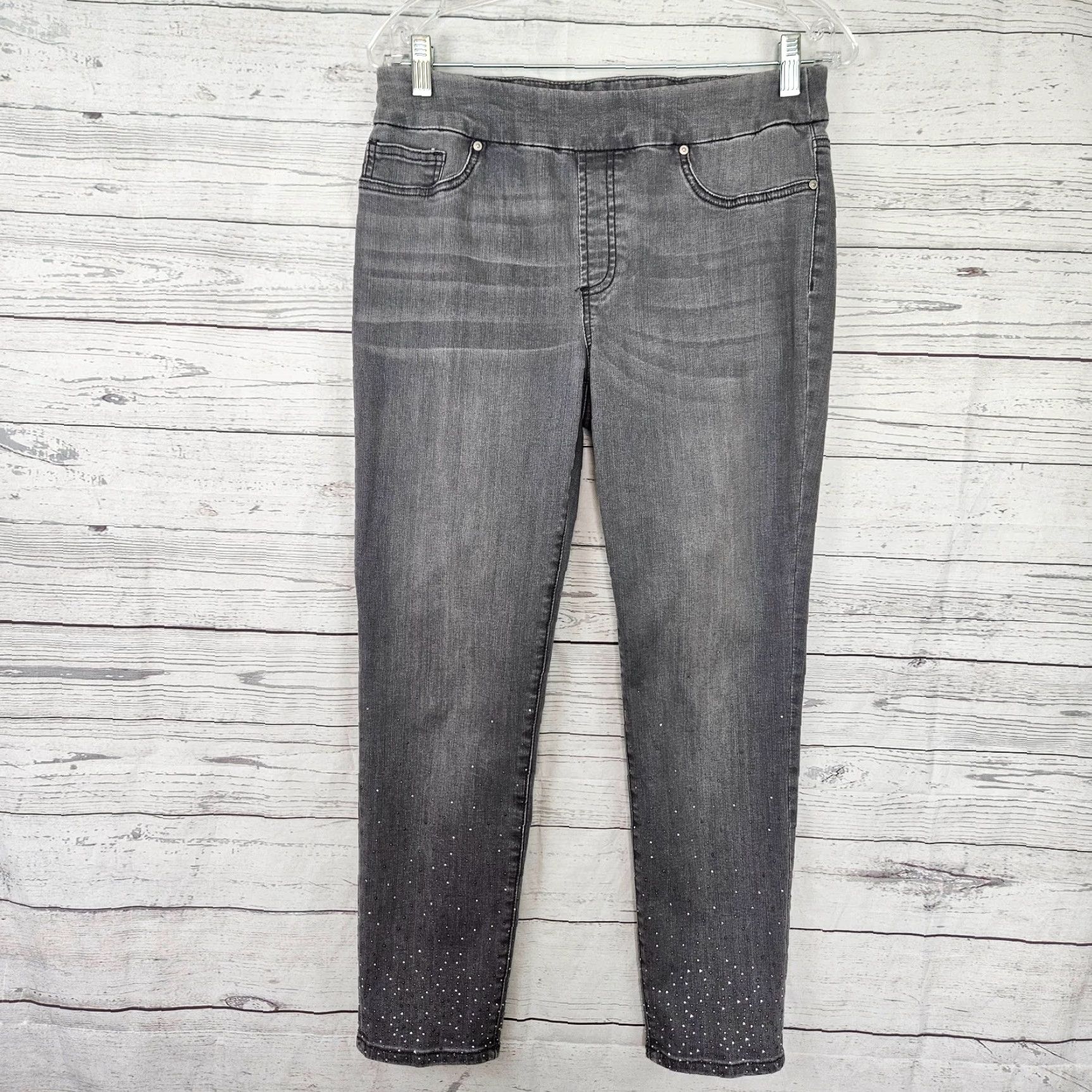 Vintage Chico's Womens Jeans Pull On Jegging Ankle Sz 6 Gray Mid Rise Size 28" / US 6 / IT 42 - 2 Thumbnail