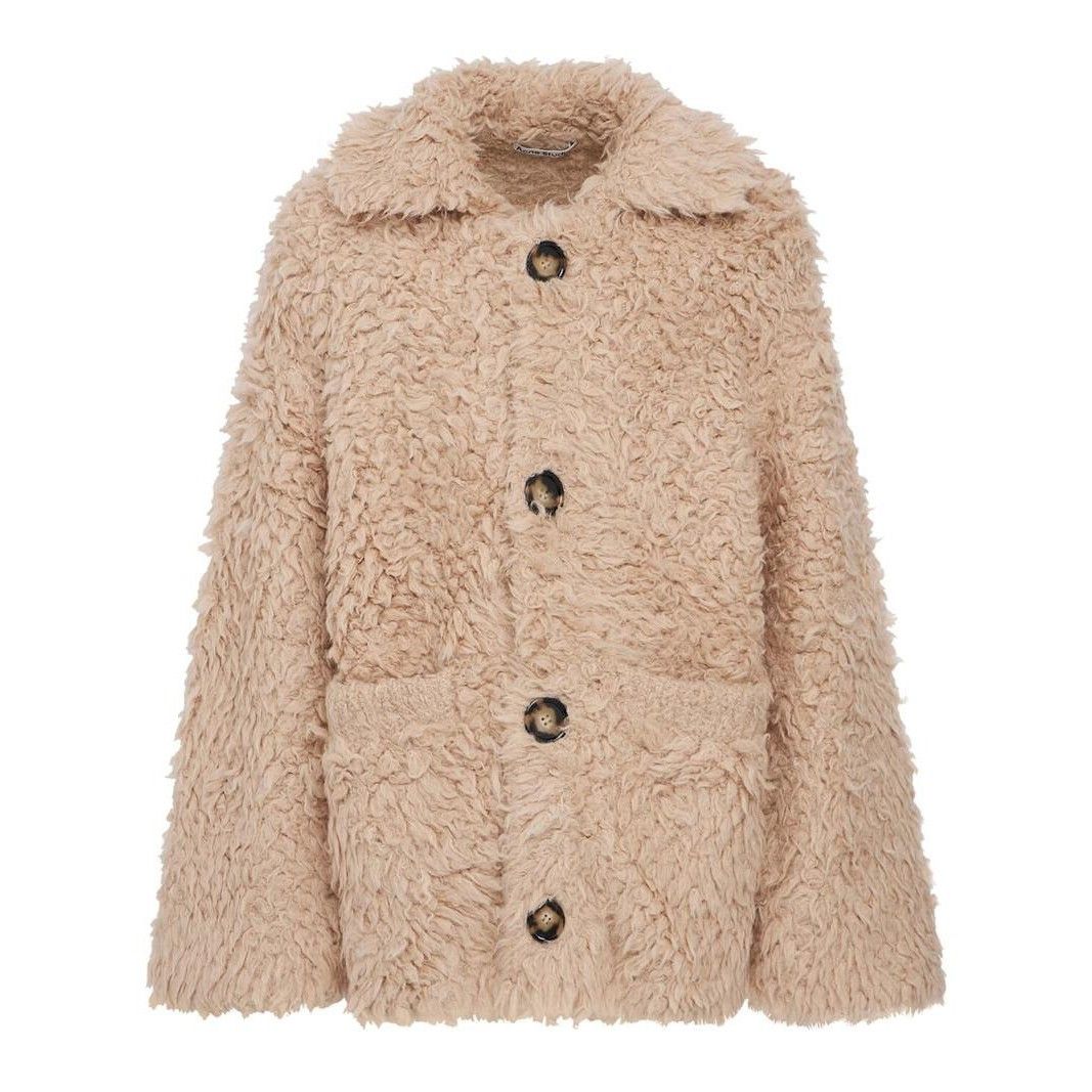 Acne Studios ACNE STUDIOS Kangry Sand Beige Alpaca Jacket New & Authentic Size US XXL / EU 58 / 5 - 1 Thumbnail