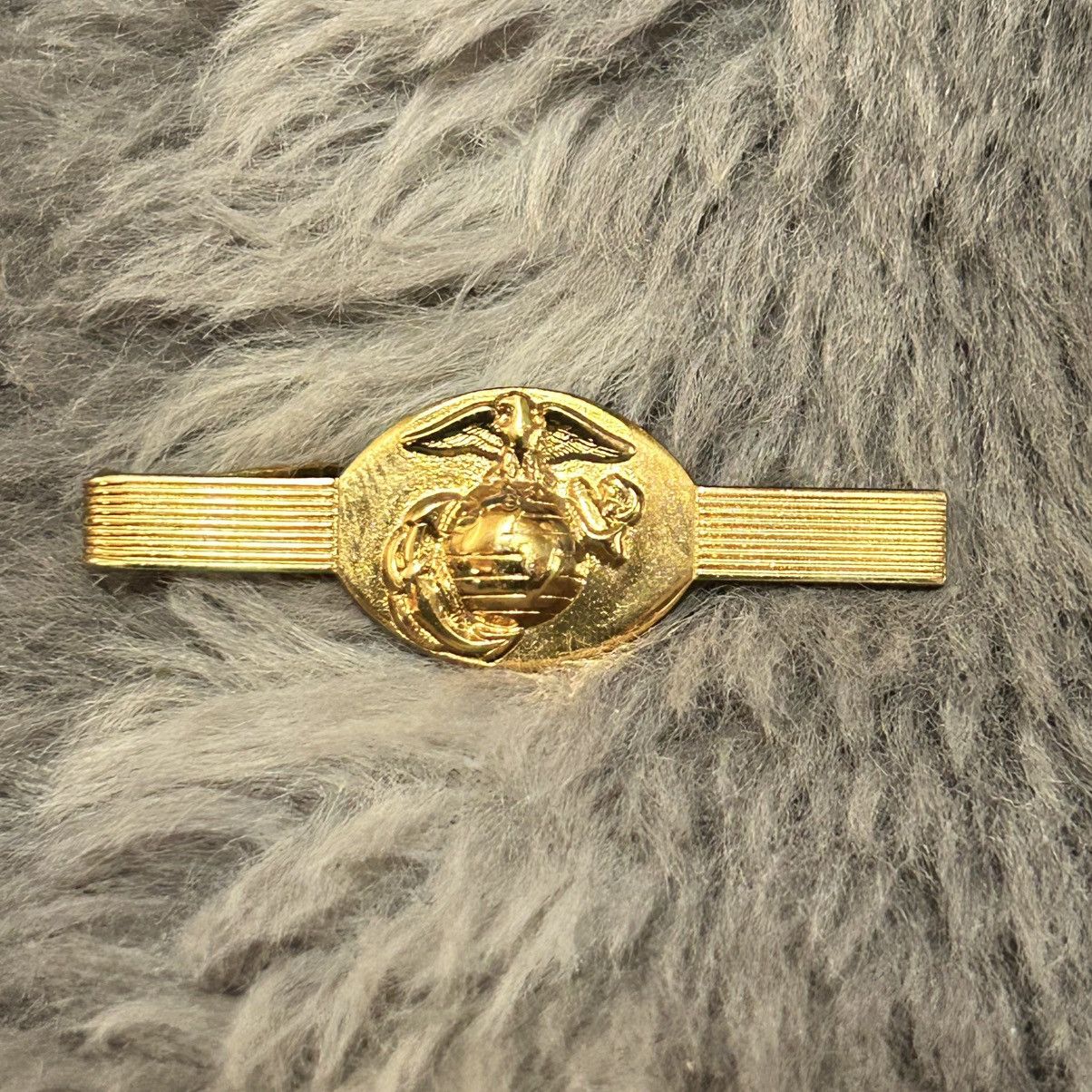 Vintage Vintage gold tone USMC alligator tie bar clip Size ONE SIZE - 1 Thumbnail