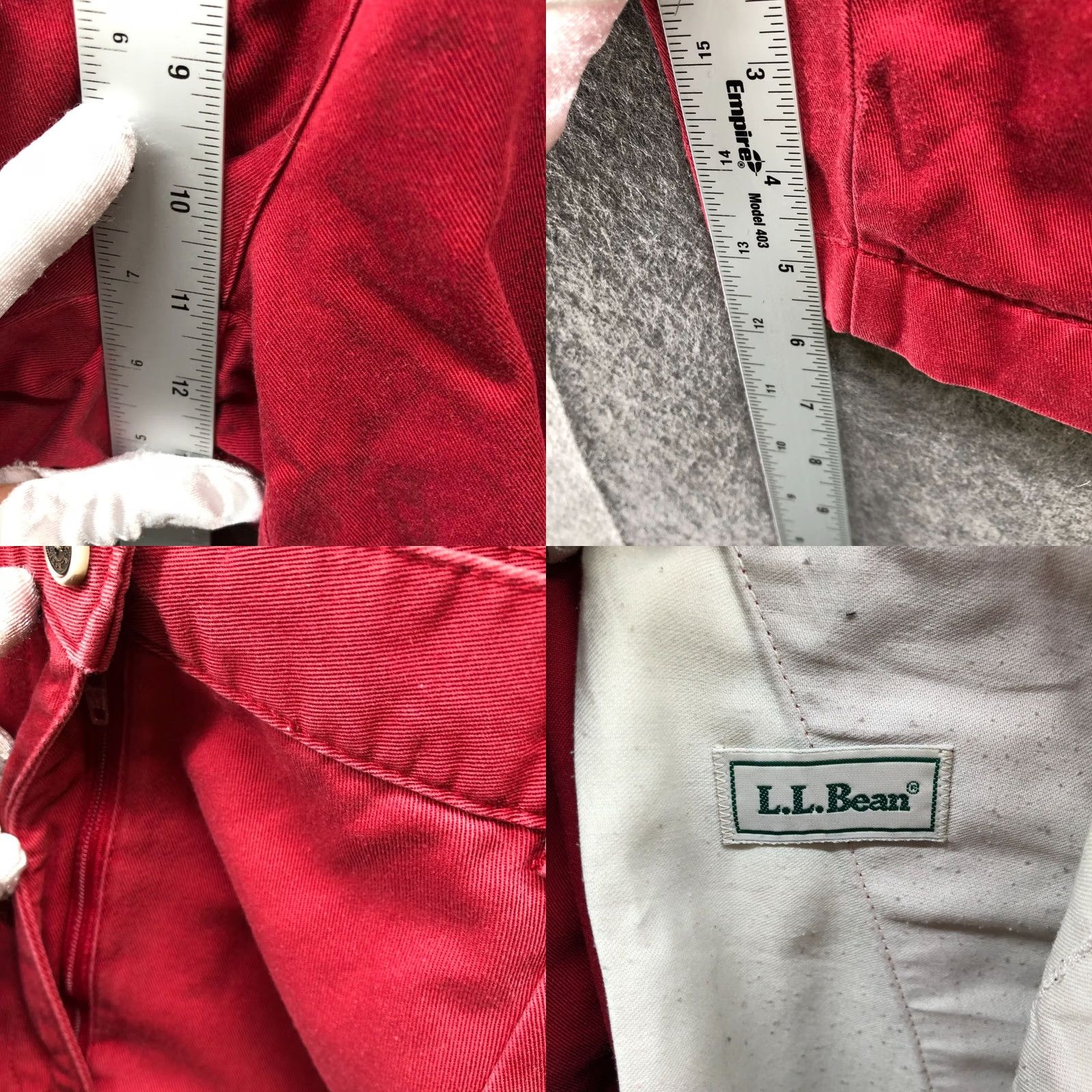 Vintage VINTAGE L.L. Bean Chino Shorts Womens S Red High Waisted Pleated Front Relaxed Size 28" / US 6 / IT 42 - 8 Thumbnail