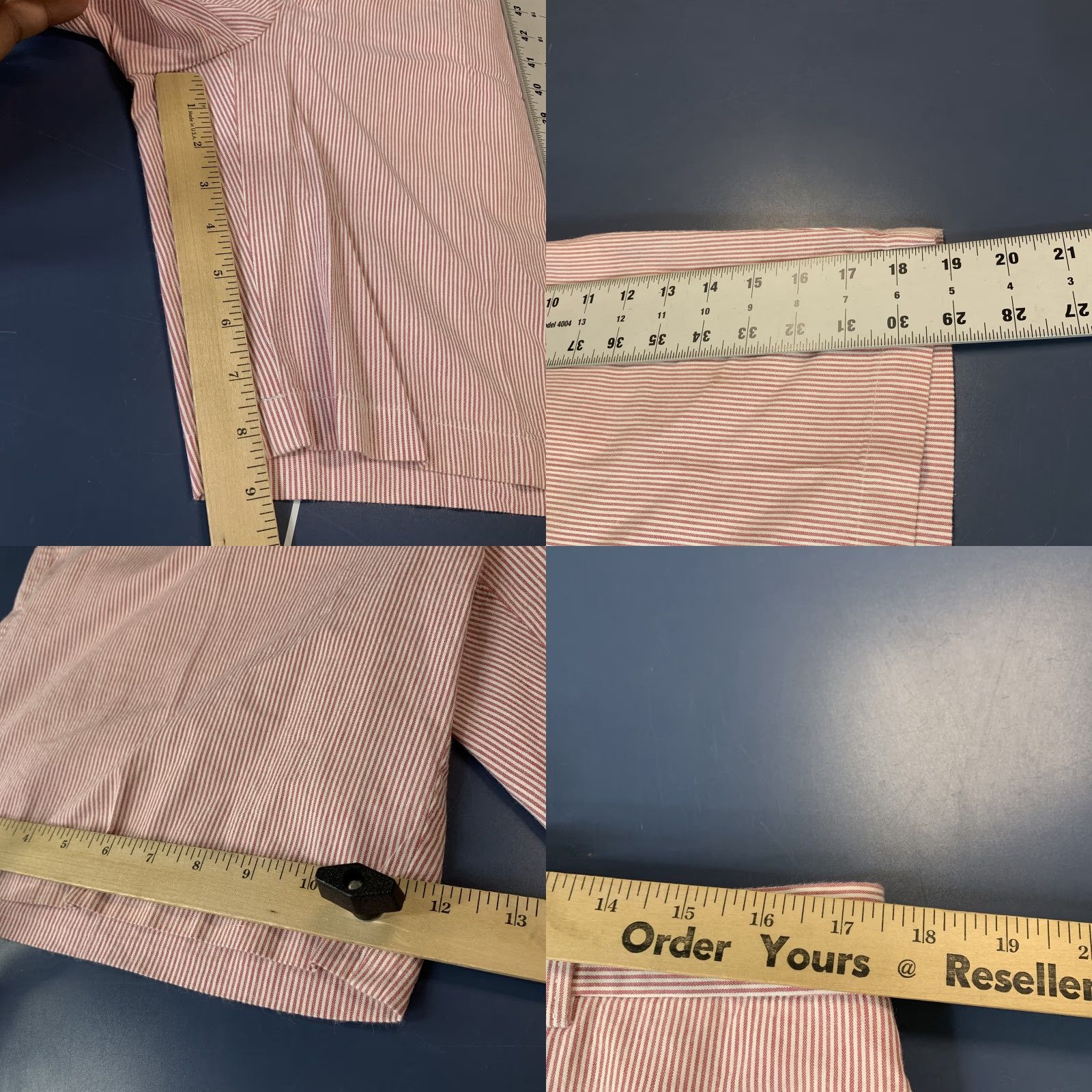 Peter Millar Peter Millar Pink Striped Chino Golf Shorts Mens Size 35 Regular Fit Size US 35 - 8 Thumbnail