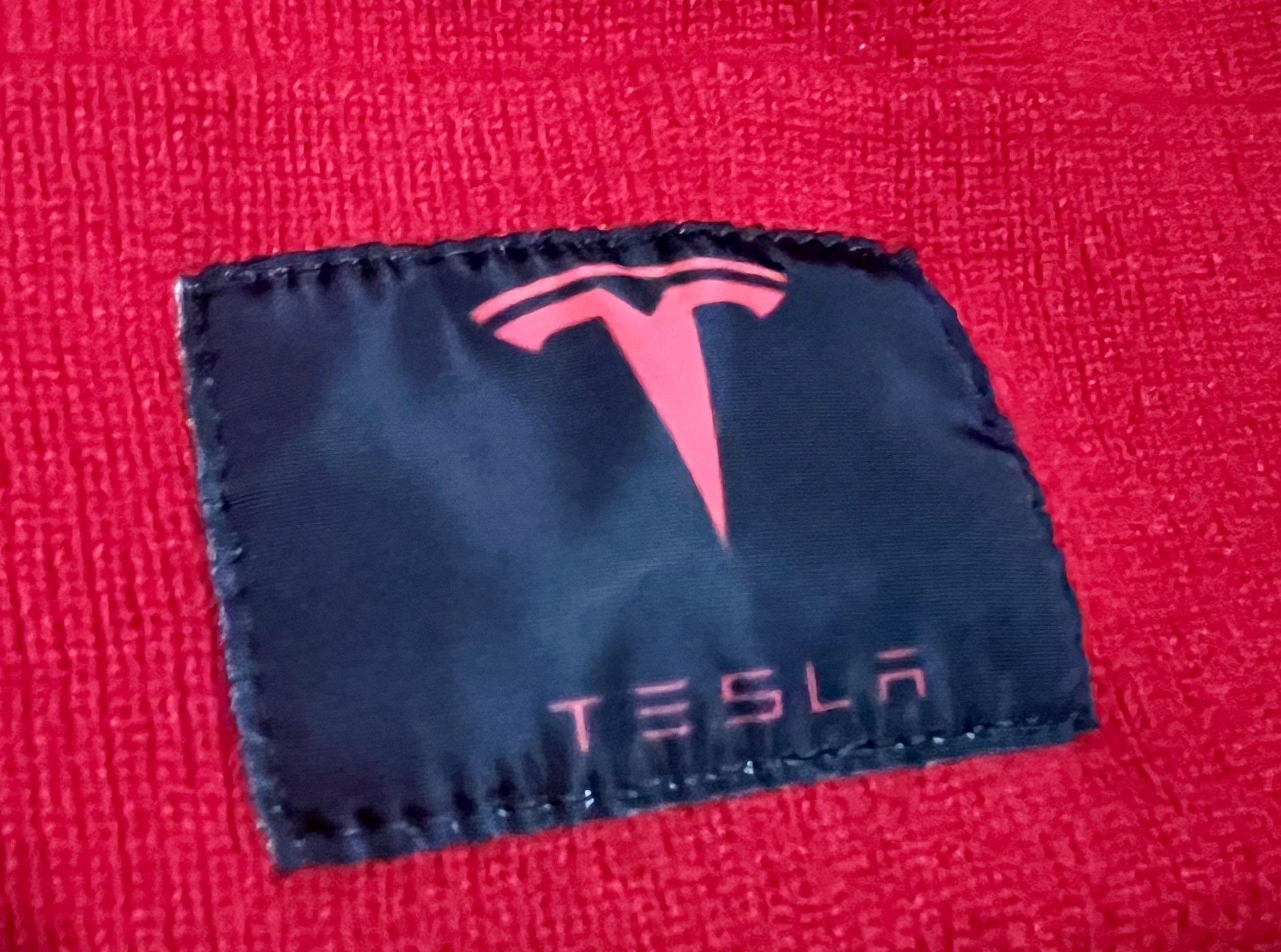 Other Tesla Red & Black Beanie Embroidered Hat Size ONE SIZE - 2 Thumbnail
