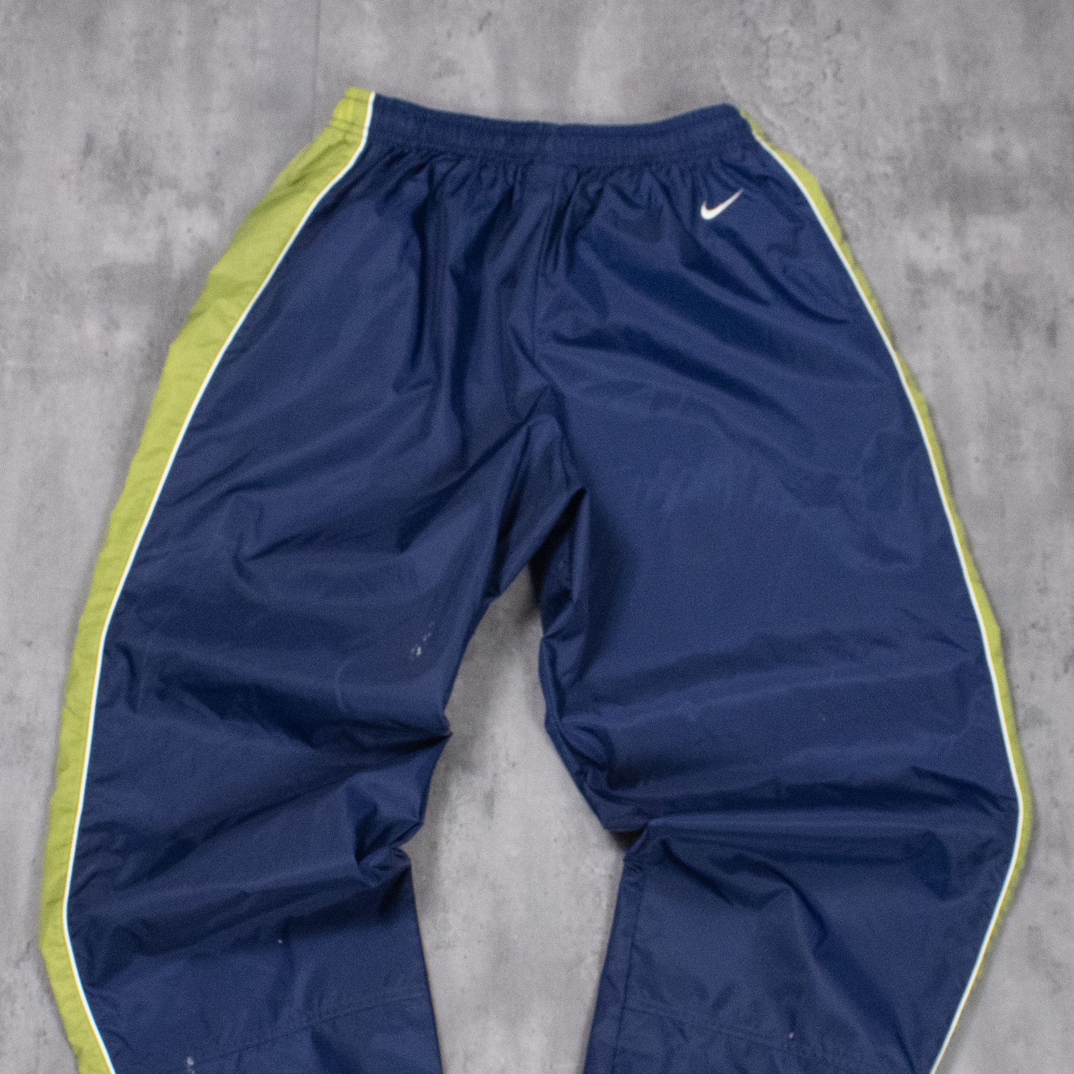 Nike Vintage 90's Nike Navy Stripped Baggy Relax Cuffed Pant's Size US 28 / EU 44 - 11 Thumbnail