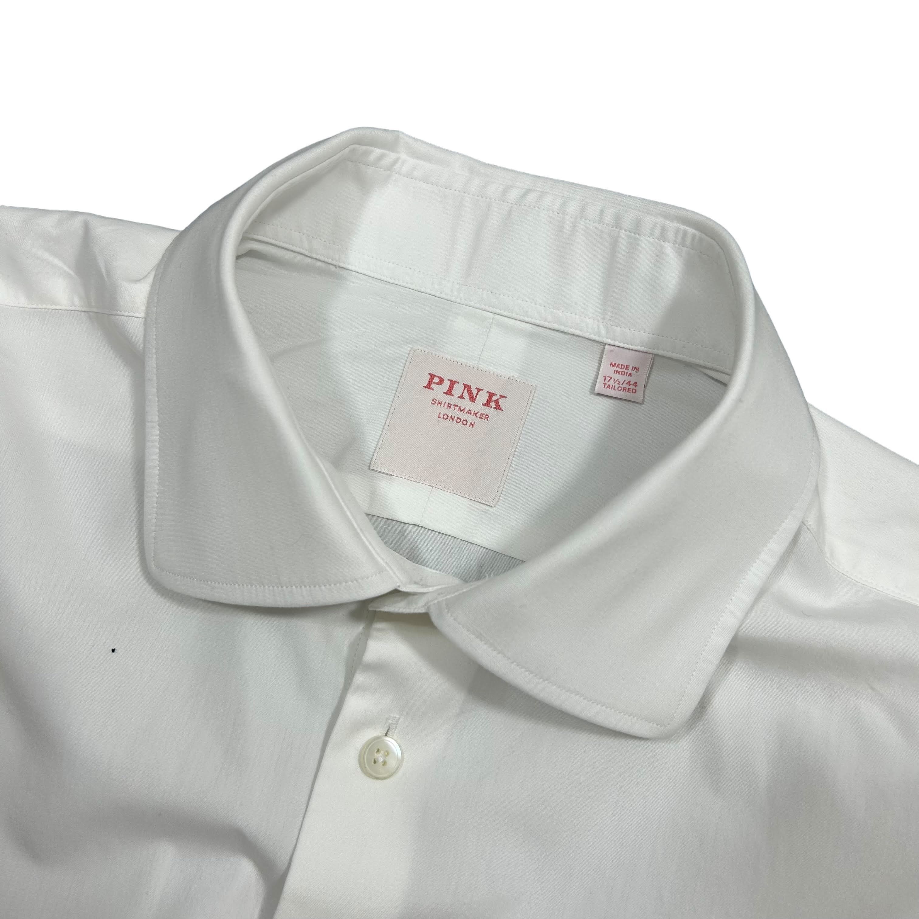 Thomas Pink Thomas Pink White Formal Tailored Fit Shirt 17 1/2 44 Size 48R - 5 Thumbnail