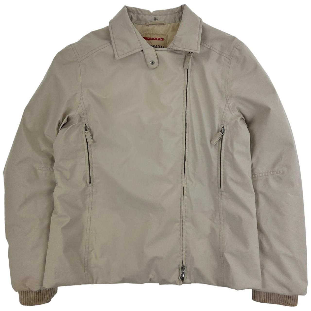 image of Prada Sport Asymmetric Gore-Tex Jacket Woman's Size L in Tan, Women's