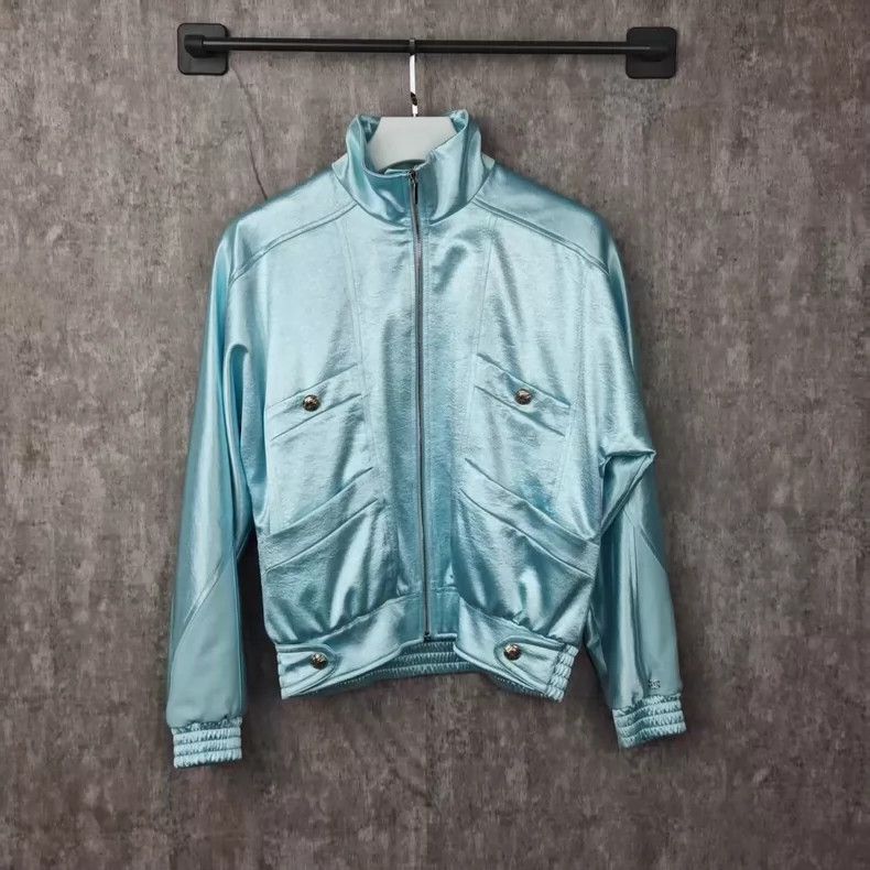 Chanel Chanel Blue shiny jacket Size XS / US 0-2 / IT 36-38 - 1 Thumbnail