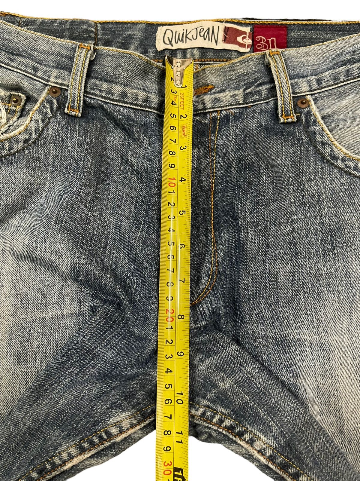Quiksilver Vintage Quiksilver Blue Wash Distress Style Baggy Jeans Size US 31 - 18 Thumbnail