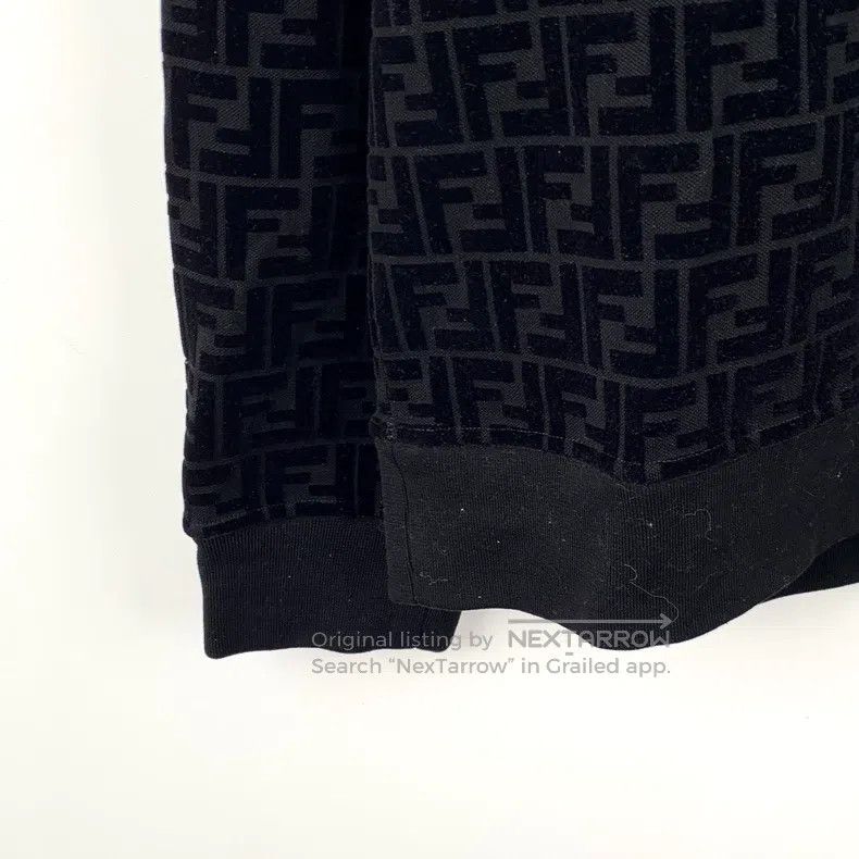 Fendi Fendi Black logo full print cotton round neck long sleeve Size US XL / EU 56 / 4 - 4 Thumbnail