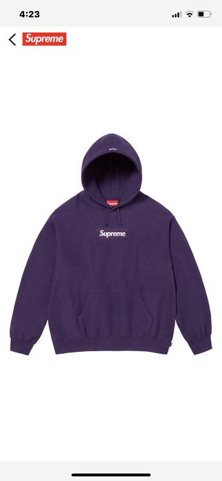 Supreme Supreme Box Logo Hooded Sweatshirt Dark Purple FW23 | Grailed