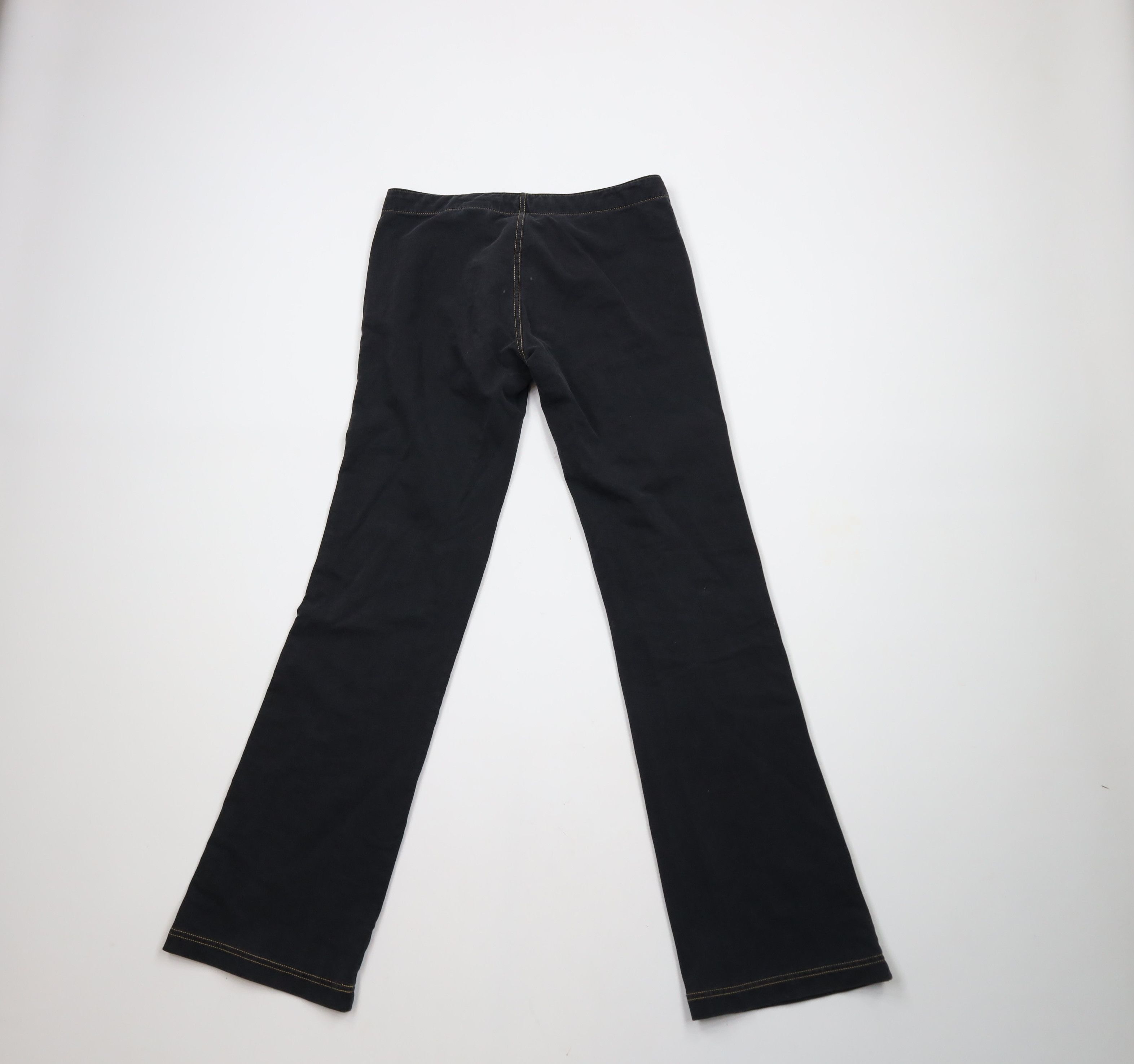 Vintage Vintage 90s Y2K Streetwear Babydoll Wide Leg Pants Black Size 27" / US 4 / IT 40 - 9 Thumbnail