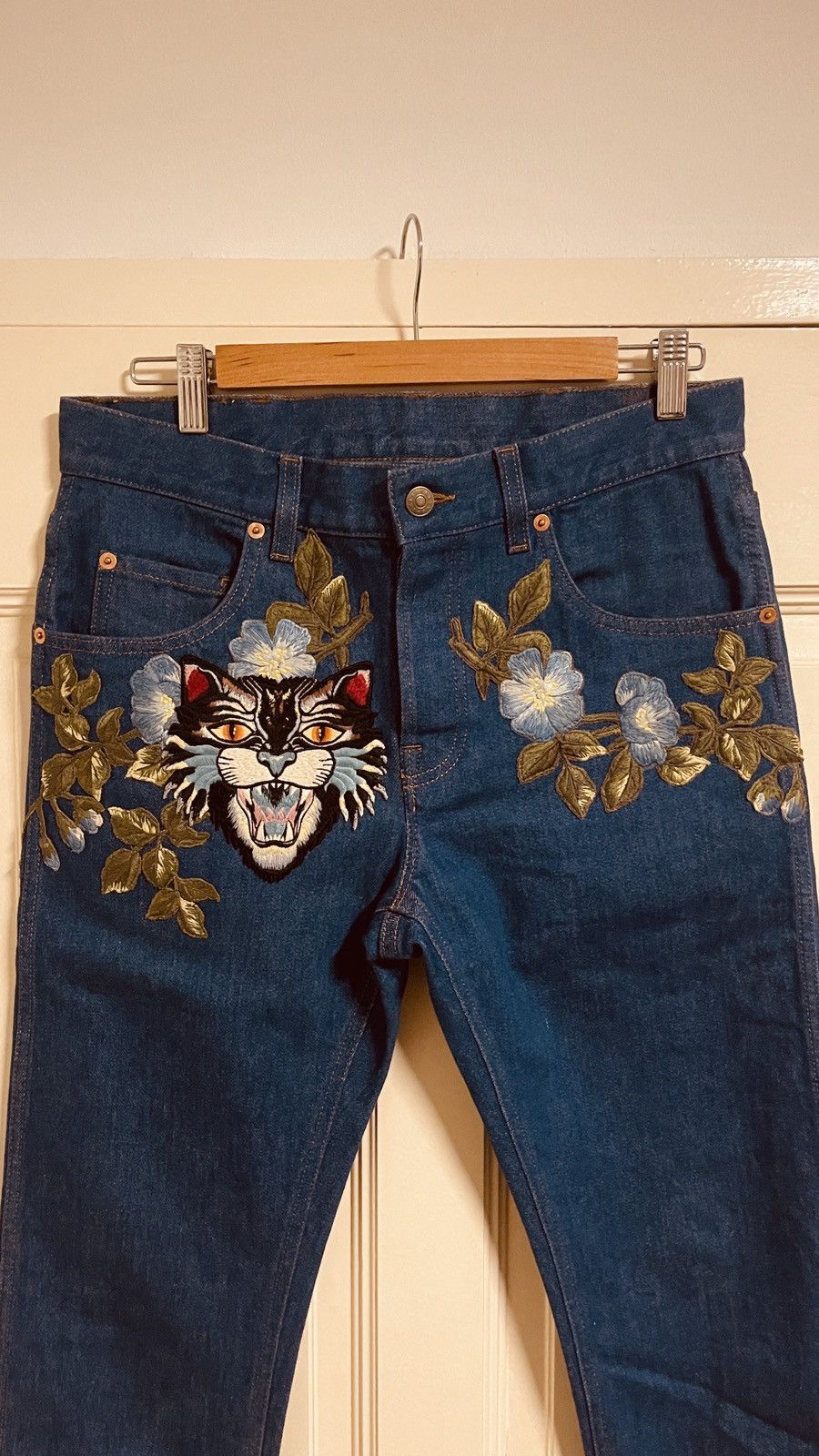 Gucci Gucci Embroidered Jeans Men’s Size US 31 - 2 Thumbnail
