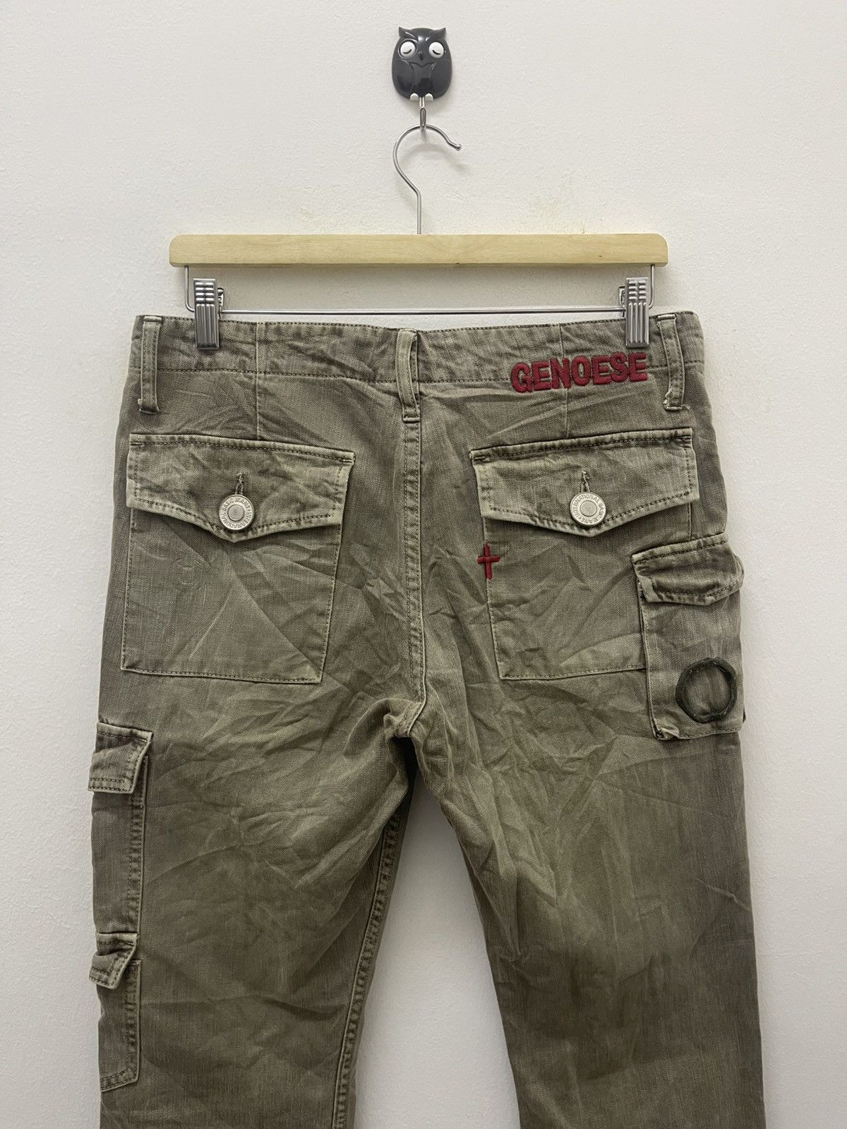Le Grande Bleu (L.G.B.) Rare Vintage GENOESE Flare Tactical Cargo Style Size US 31 - 10 Thumbnail