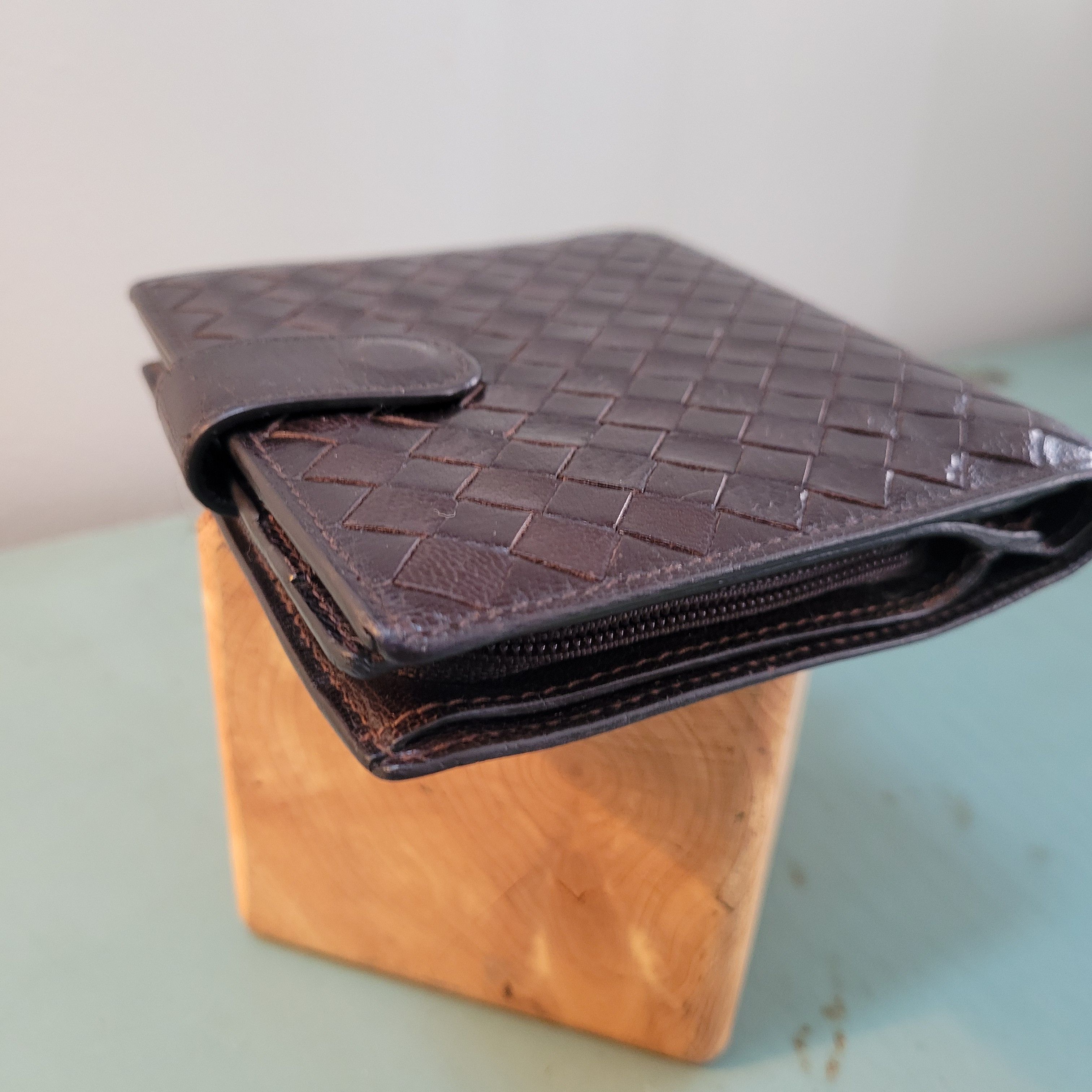 Bottega Veneta Bottega Veneta Intrecciato Weave Compact Snap Leather Wallet Size ONE SIZE - 4 Thumbnail