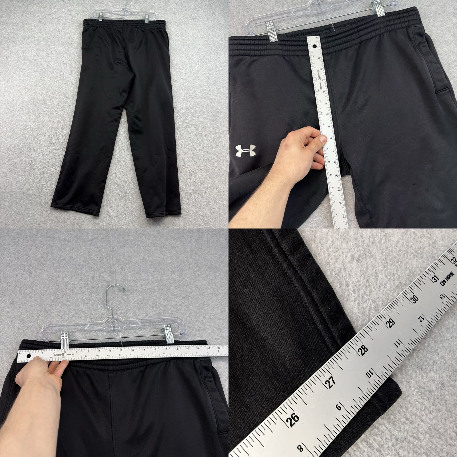 Under Armour Under Armour Track Pants Men’s M Black Athletic Regular Straight Leg Sweatpants - Breathable, Drawstring, Gym & Training Size US 31 - 8 Thumbnail
