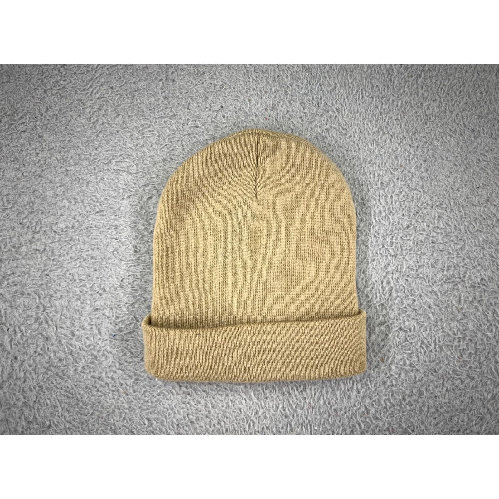 Vintage Baltimore Beanie Hat Adult One Size Beige Black 100% Acrylic Embroidered Beanie Logo Ski Casual Mens Size ONE SIZE - 3 Thumbnail