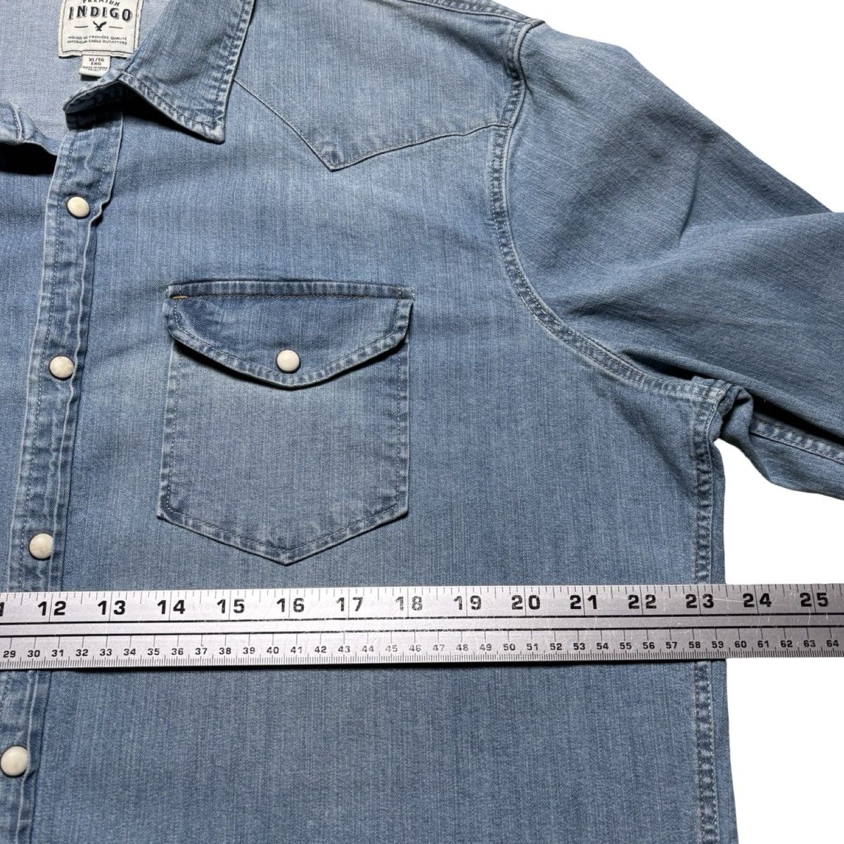 American Eagle Outfitters American Eagle Men’s Denim Pearl Snap Western Shirt Size XL Size US XL / EU 56 / 4 - 4 Thumbnail