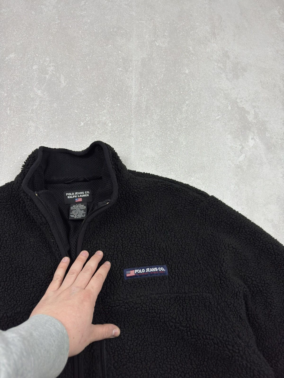 Polo Ralph Lauren Vintage Polo Jeans CO. Ralph Lauren Teddy Fleece Jacket USA Size US L / EU 52-54 / 3 - 6 Thumbnail