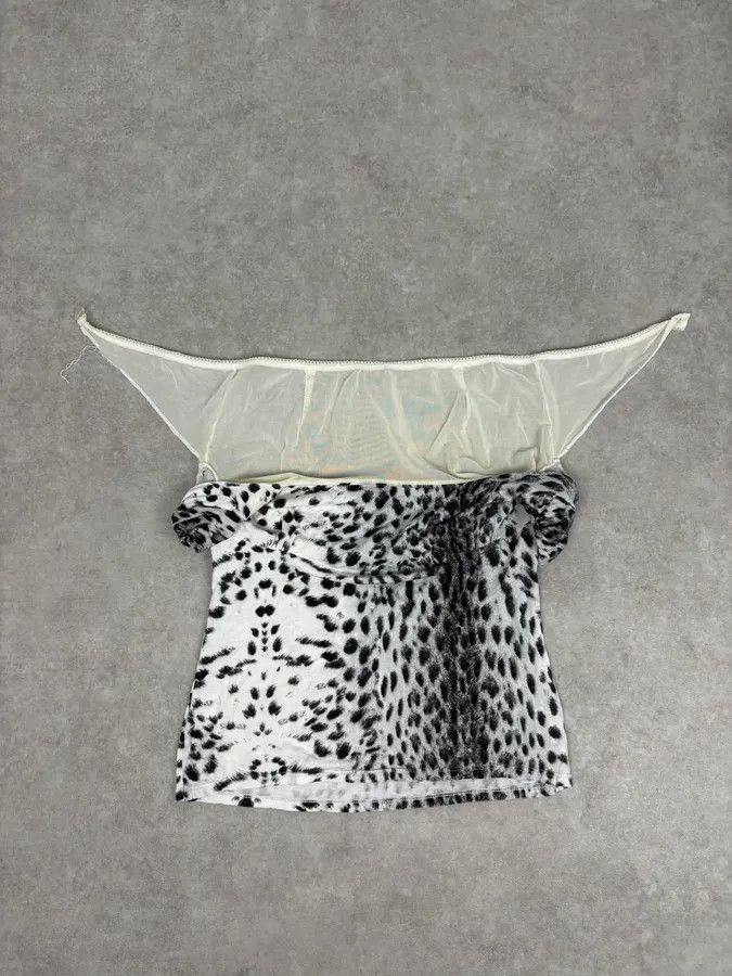 Roberto Cavalli Roberto Cavalli Black White Leopard Print T-Shirt Size S / US 4 / IT 40 - 7 Thumbnail